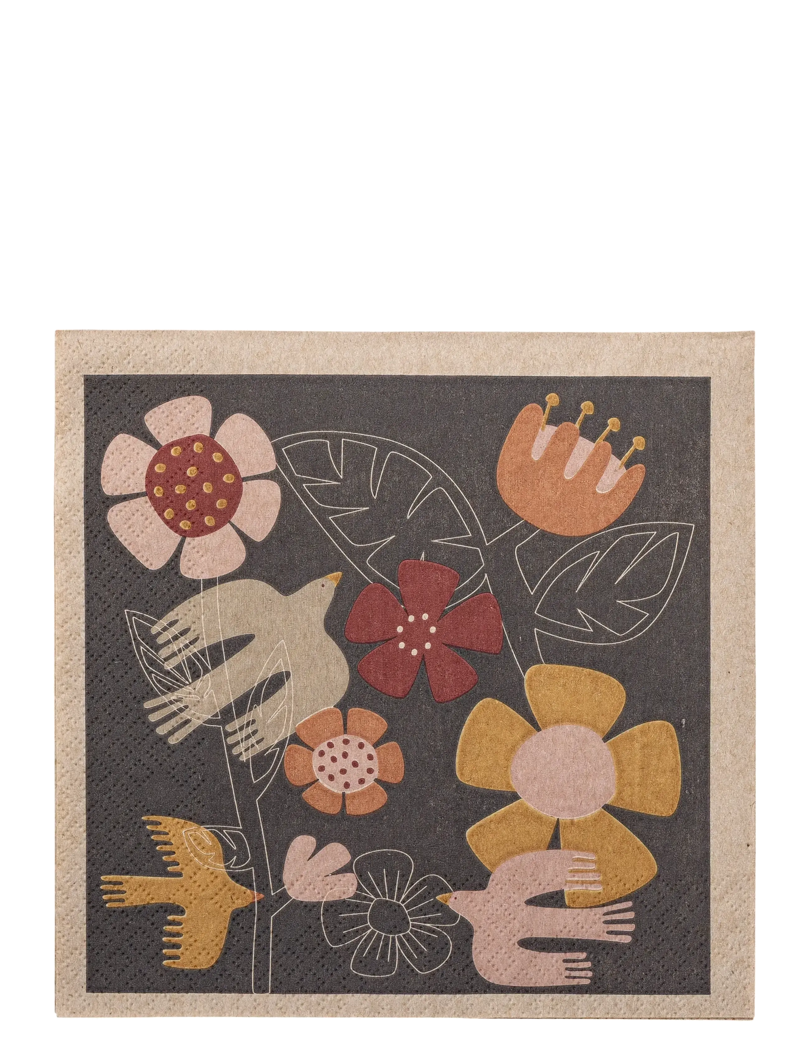 Bloomingville - Vivielle Napkin - paper napkins - beige - 2