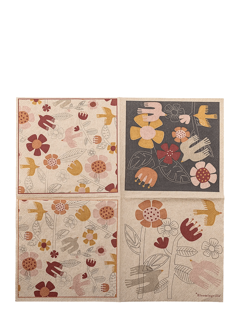 Bloomingville - Vivielle Napkin - pabersalvrätikud - beige - 3