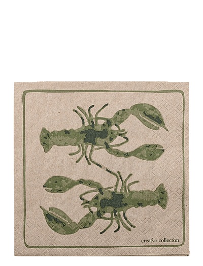 Bloomingville Hadden Napkin - Pappersservetter - GREEN / beige