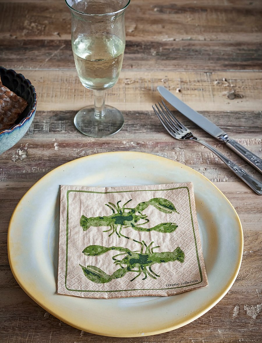 Bloomingville - Hadden Napkin - pabersalvrätikud - green - 4