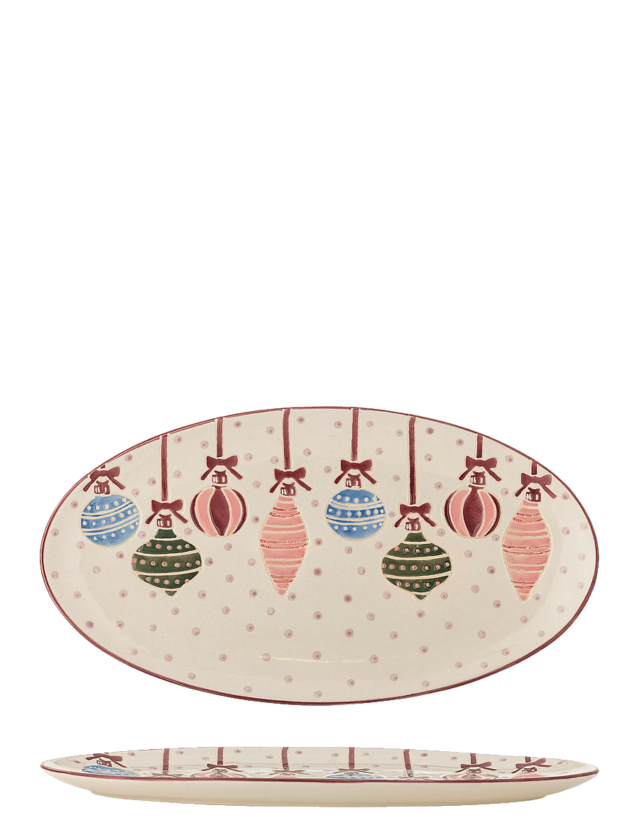Bloomingville - Ornamentia Serving Plate - weihnachtsdekoration - red - 1