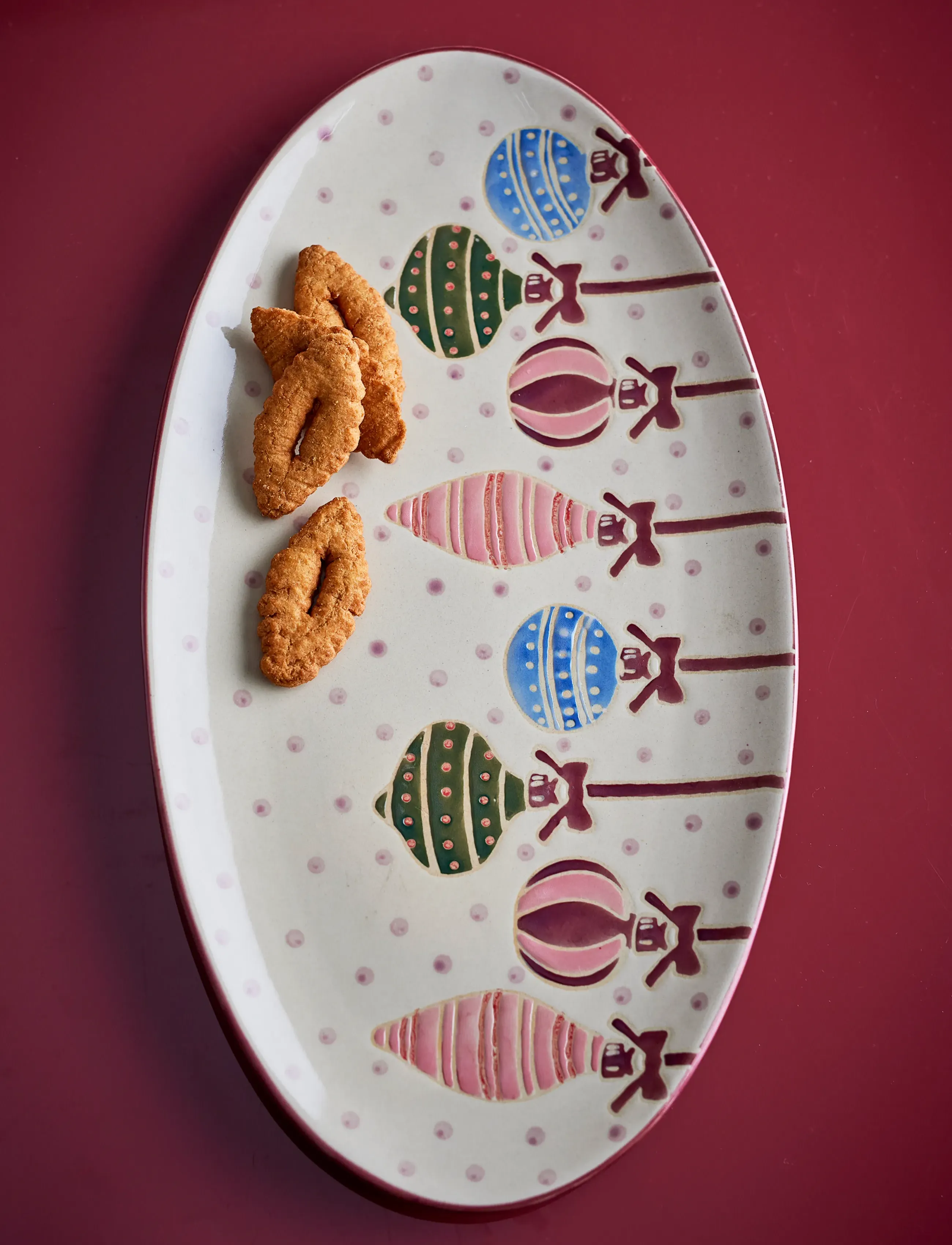 Bloomingville - Ornamentia Serving Plate - red - 4