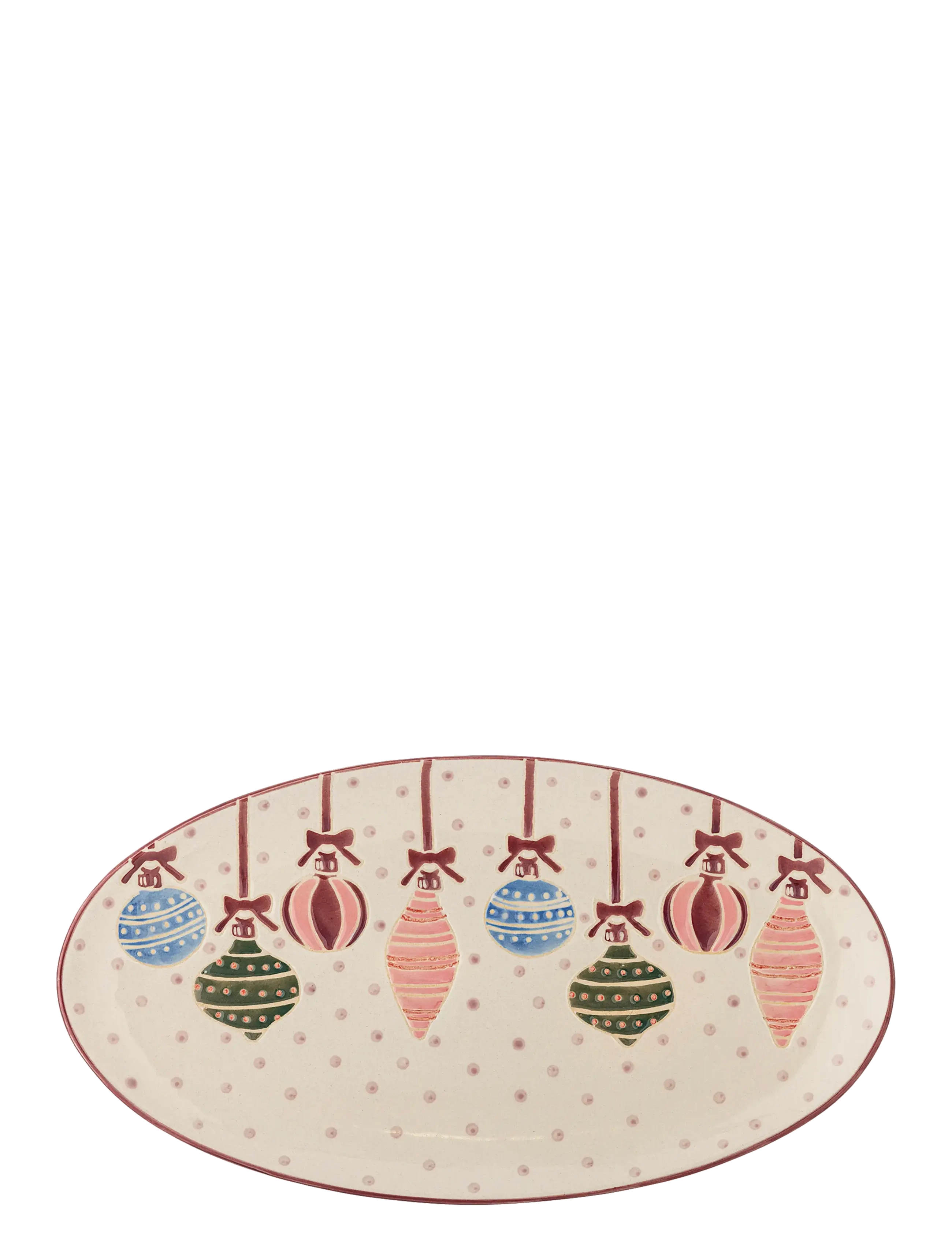 Bloomingville - Ornamentia Serving Plate - red - 3