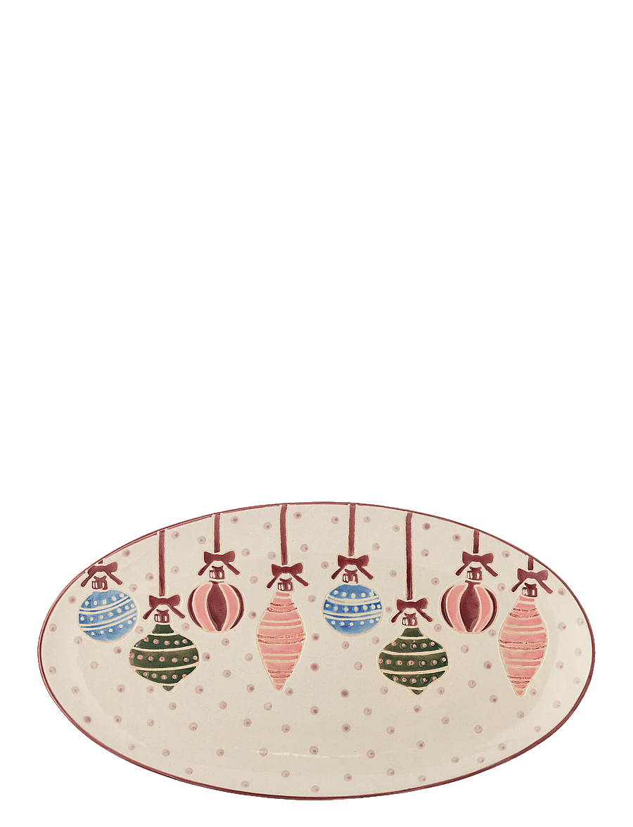 Bloomingville - Ornamentia Serving Plate - weihnachtsdekoration - red - 3