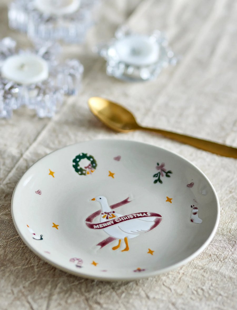 Bloomingville - Mary Plate - dekoracje świąteczne - red - 0