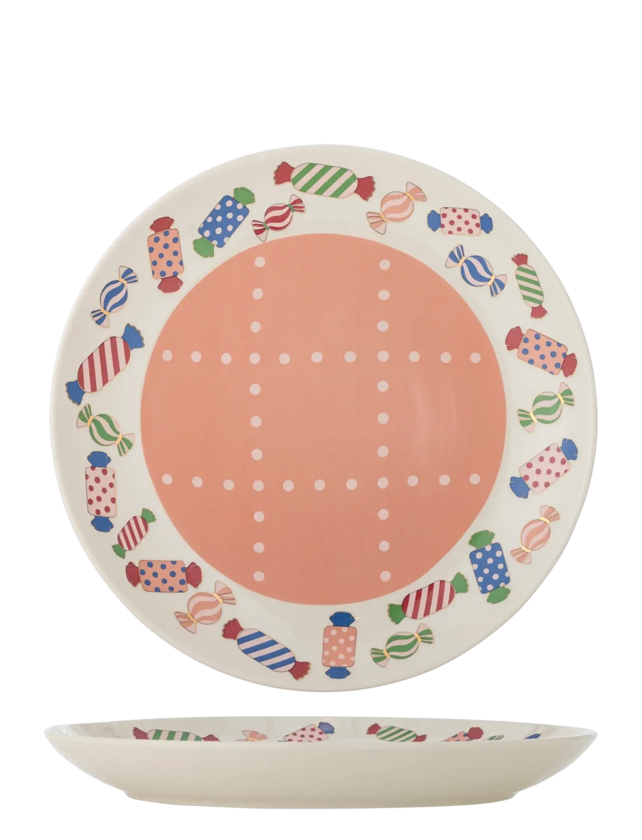 Bloomingville Caramella Plate - Christmas - MULTI-COLOURED / pink/rose
