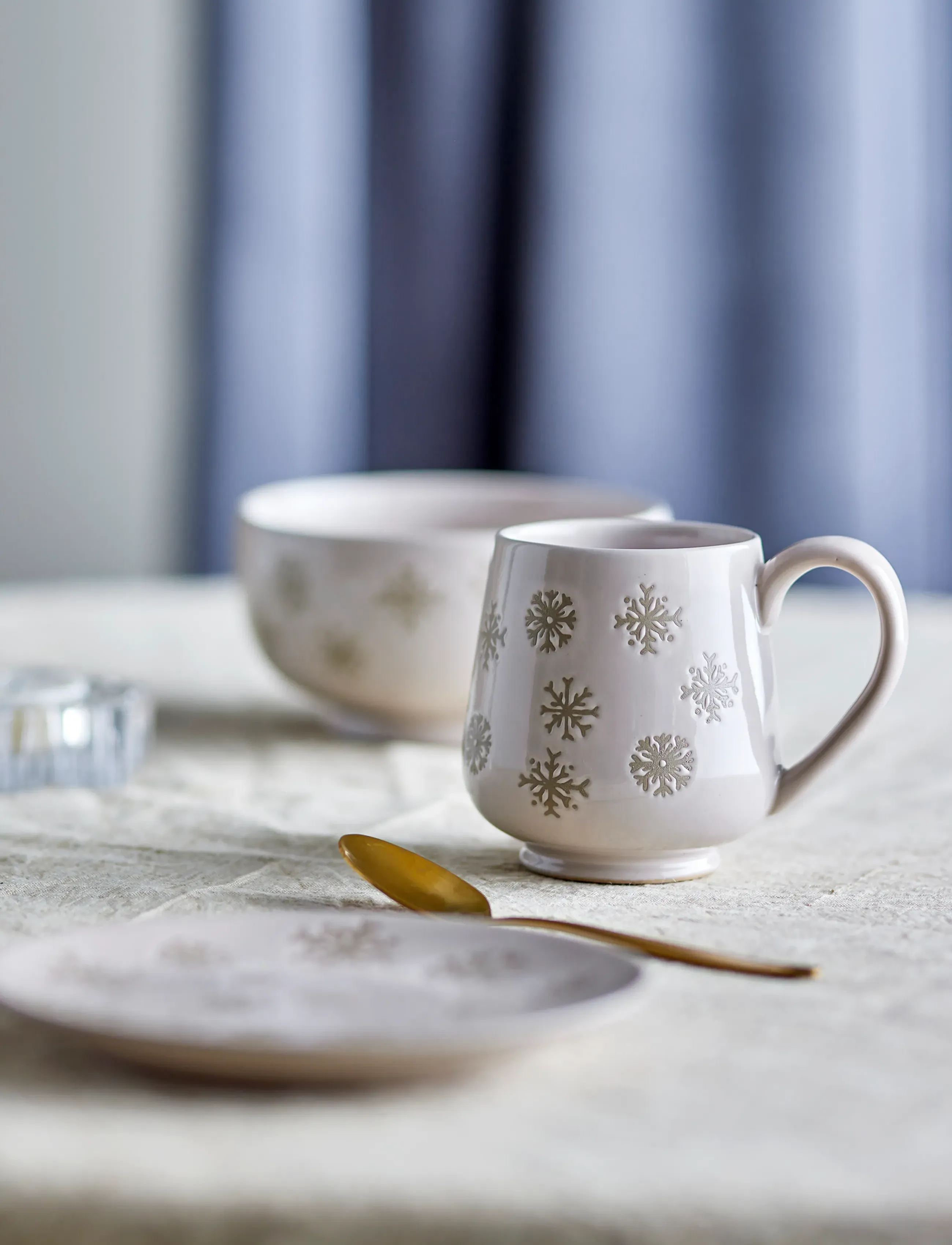 Bloomingville - Snowie Mug - christmas decorations - cream - 2
