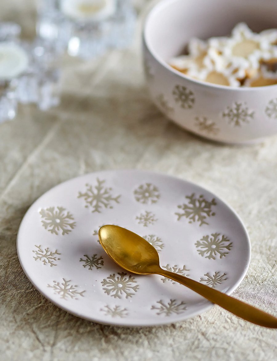 Bloomingville - Snowie Plate - weihnachtsdekoration - cream - 0