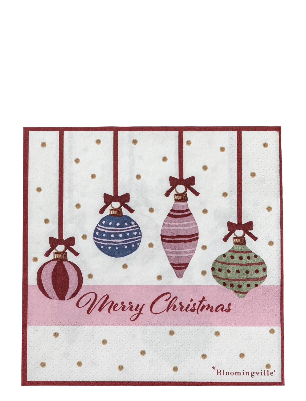 Bloomingville Ornamentia Napkin - Napkins - RED / red