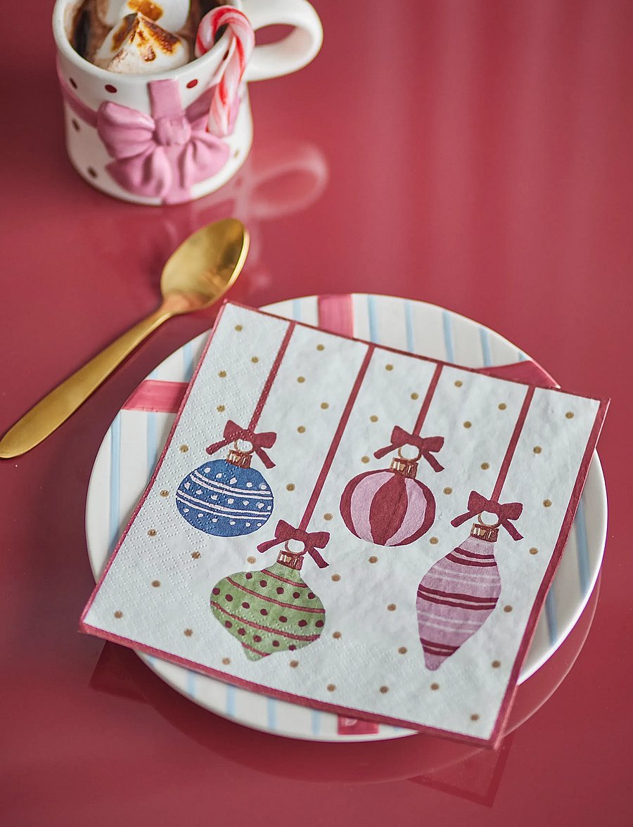 Bloomingville - Ornamentia Napkin - red - 0