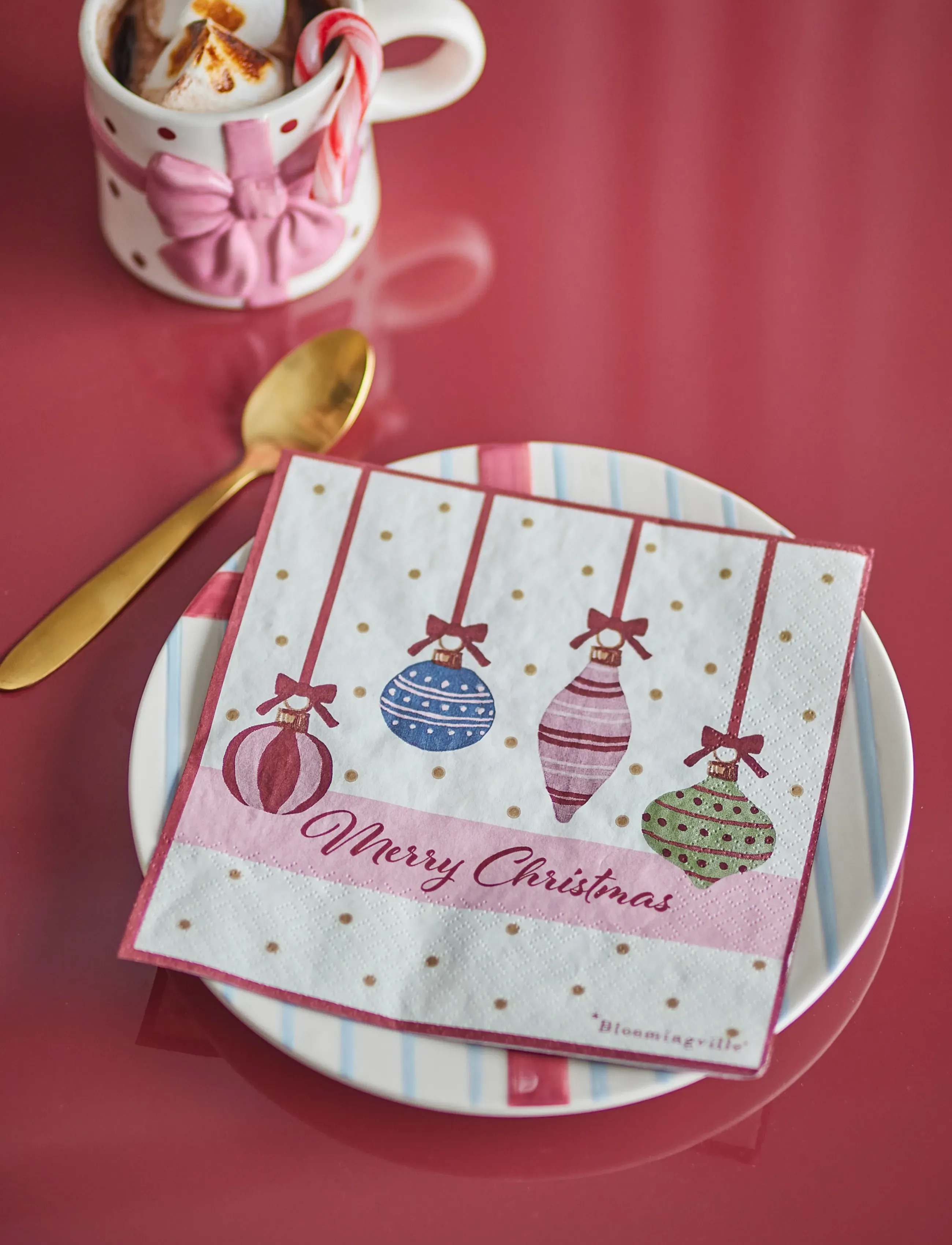 Bloomingville - Ornamentia Napkin - red - 3