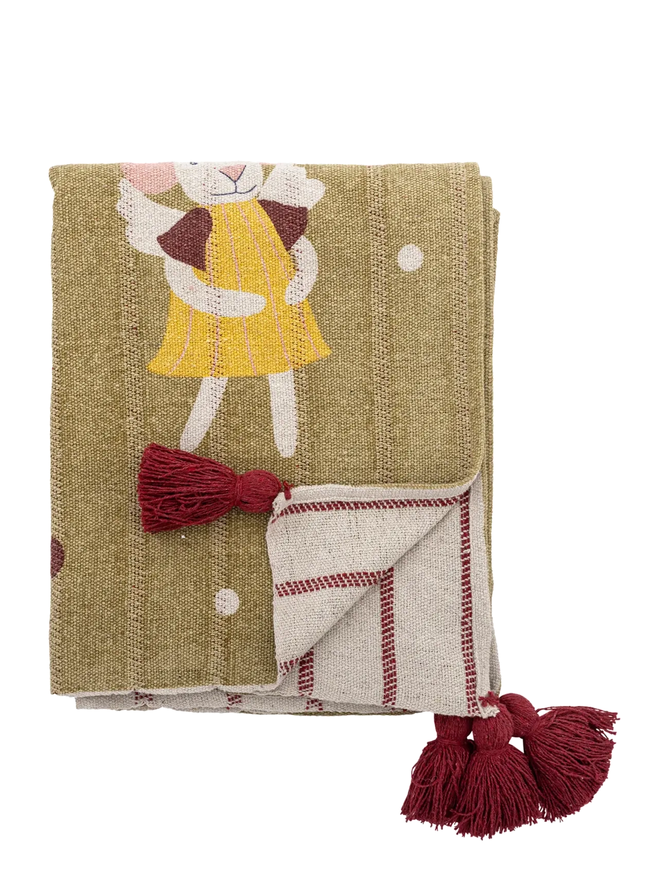 Bloomingville Peo Throw - Christmas - MULTI-COLOURED / khaki/green