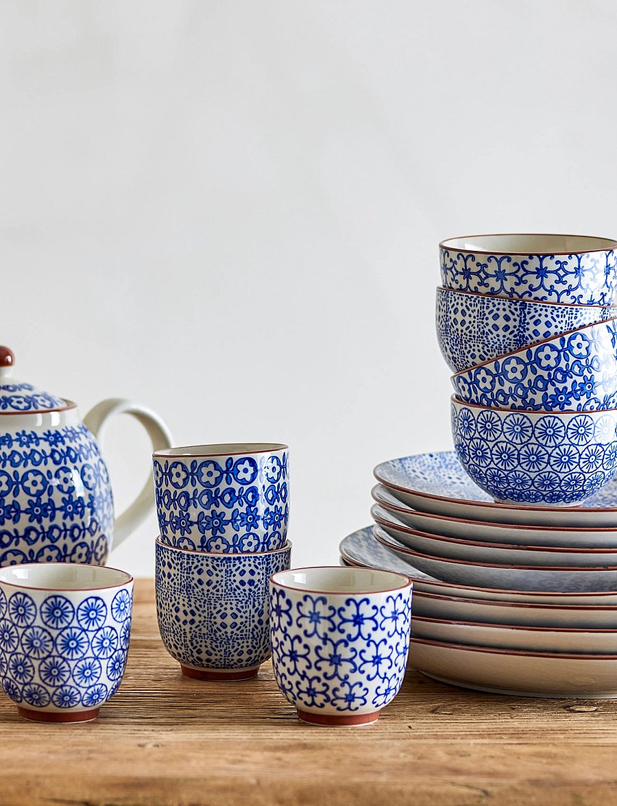 Bloomingville - Karine Plate - väikesed taldrikud - blue - 3