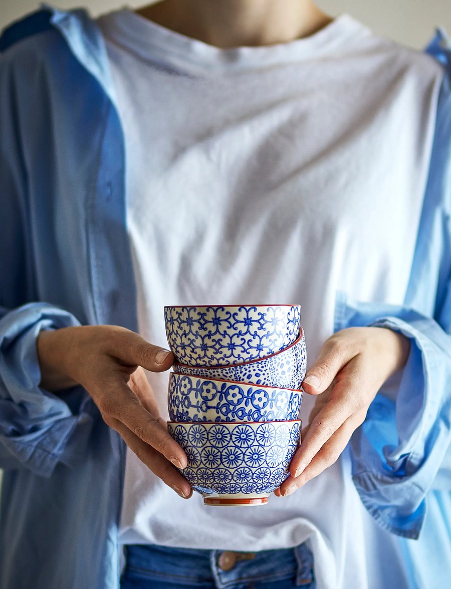 Bloomingville - Karine Bowl - hommikusöögikausid - blue - 4