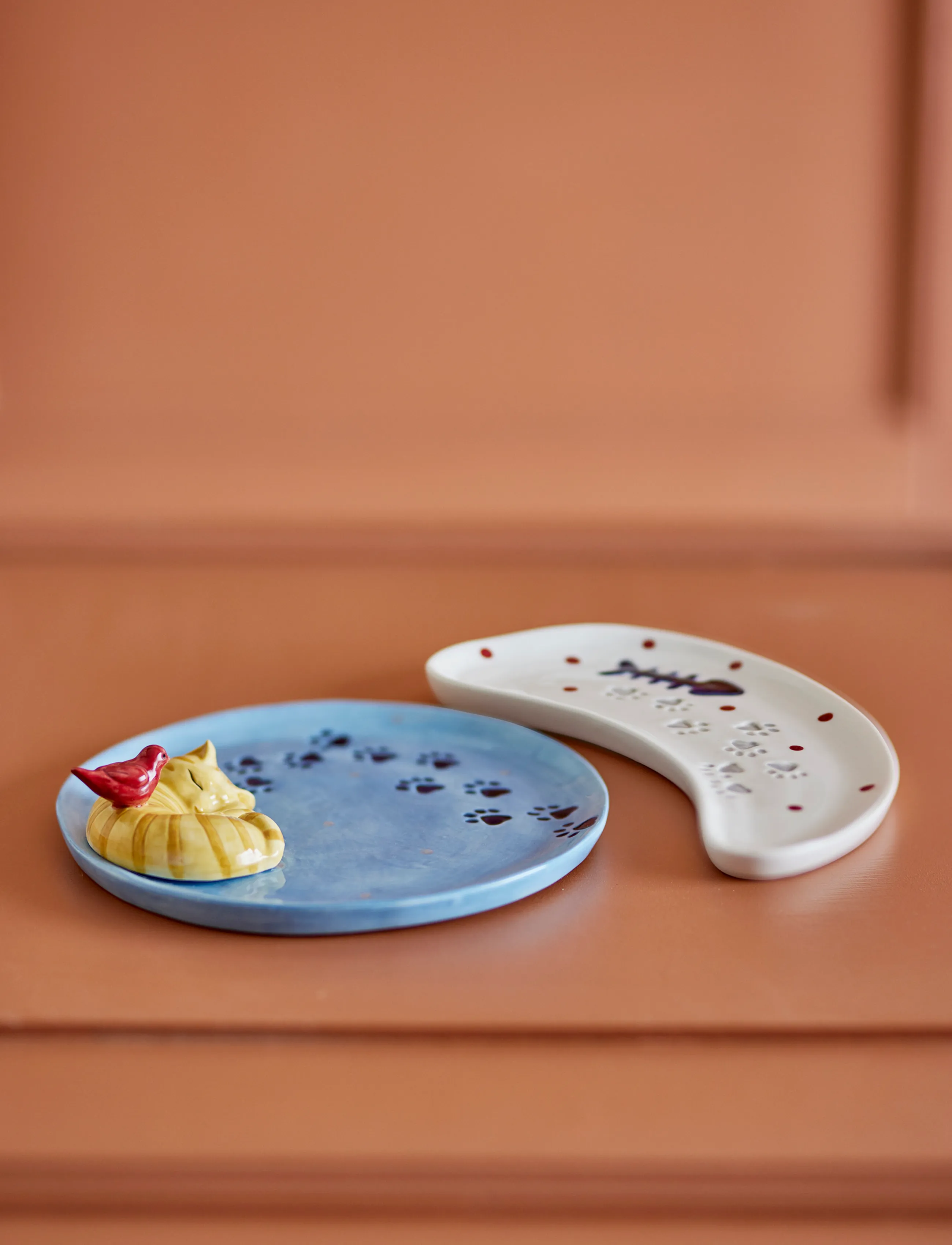 Bloomingville Bitte Serving Plate,,,Mehrfarbig/gemustert Gr.23X12X1.5CM/Ø19CM