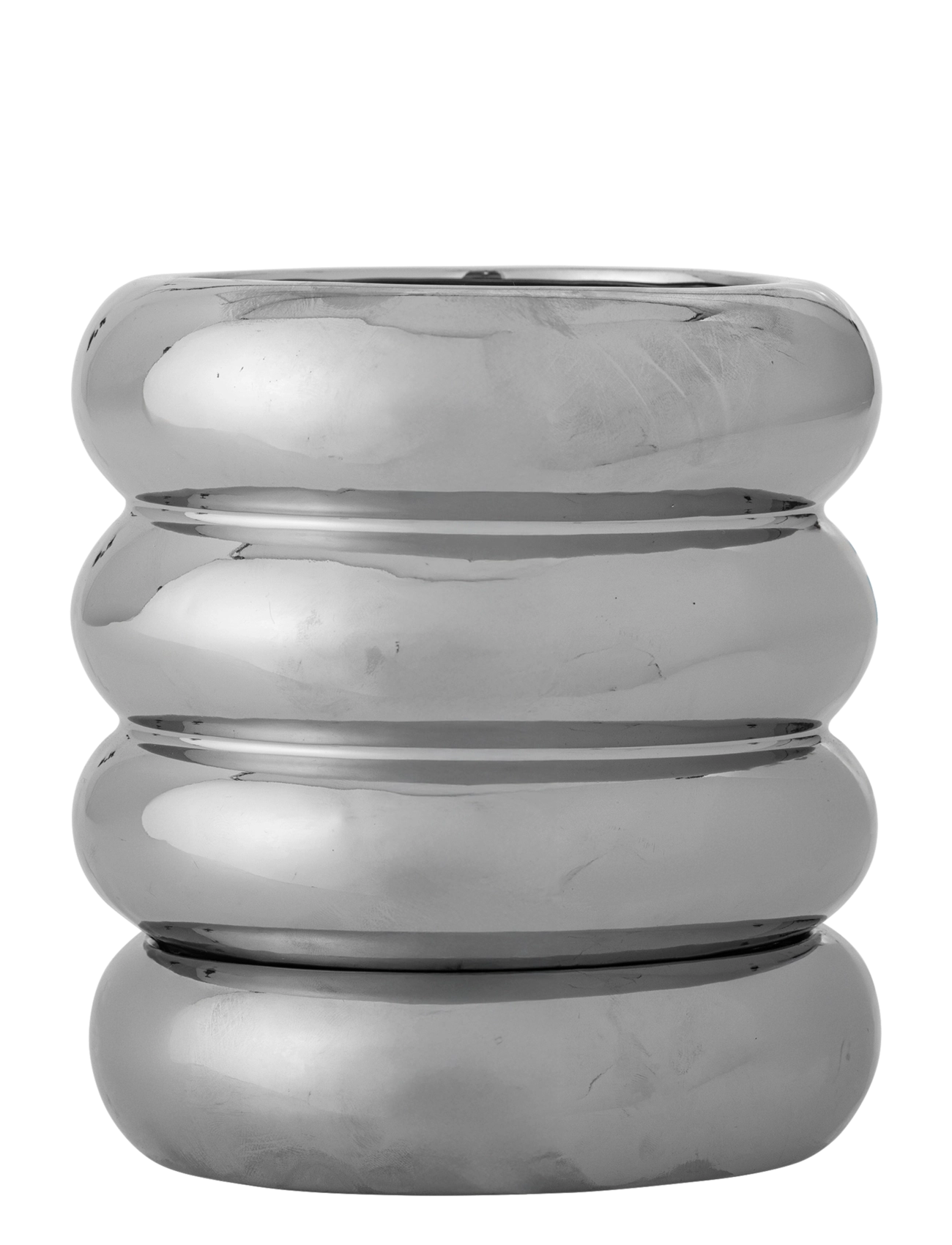 Bloomingville Shine Flowerpot w/Saucer - Einrichtung - SILVER / silver