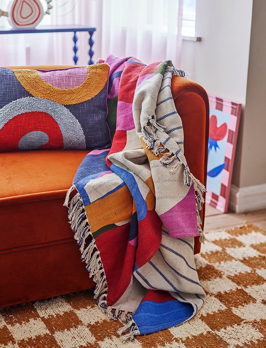 Bloomingville - Artista Throw - pledi un segas - multi-coloured - 0