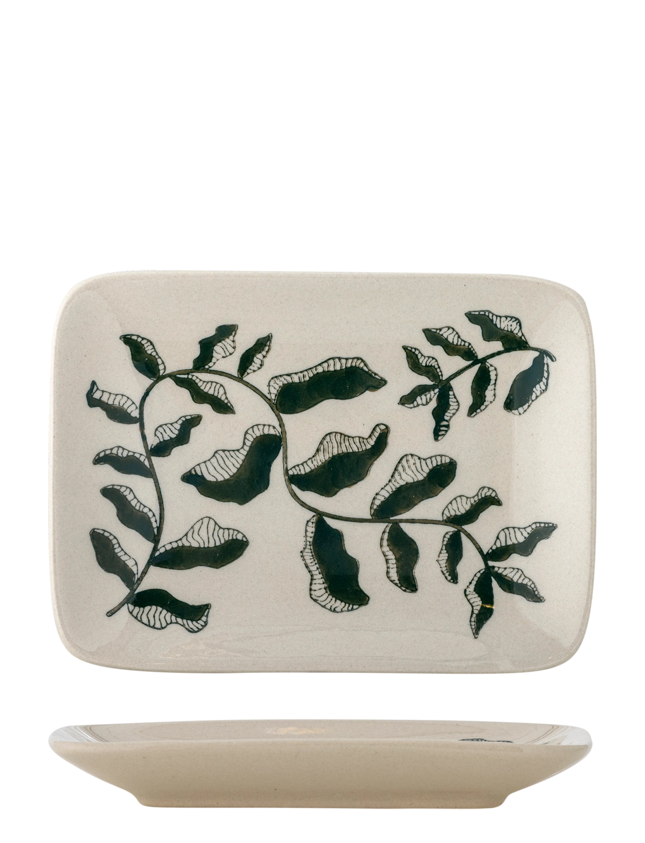 Bloomingville Fauni Plate - Geschirr - MULTI-COLOURED / green