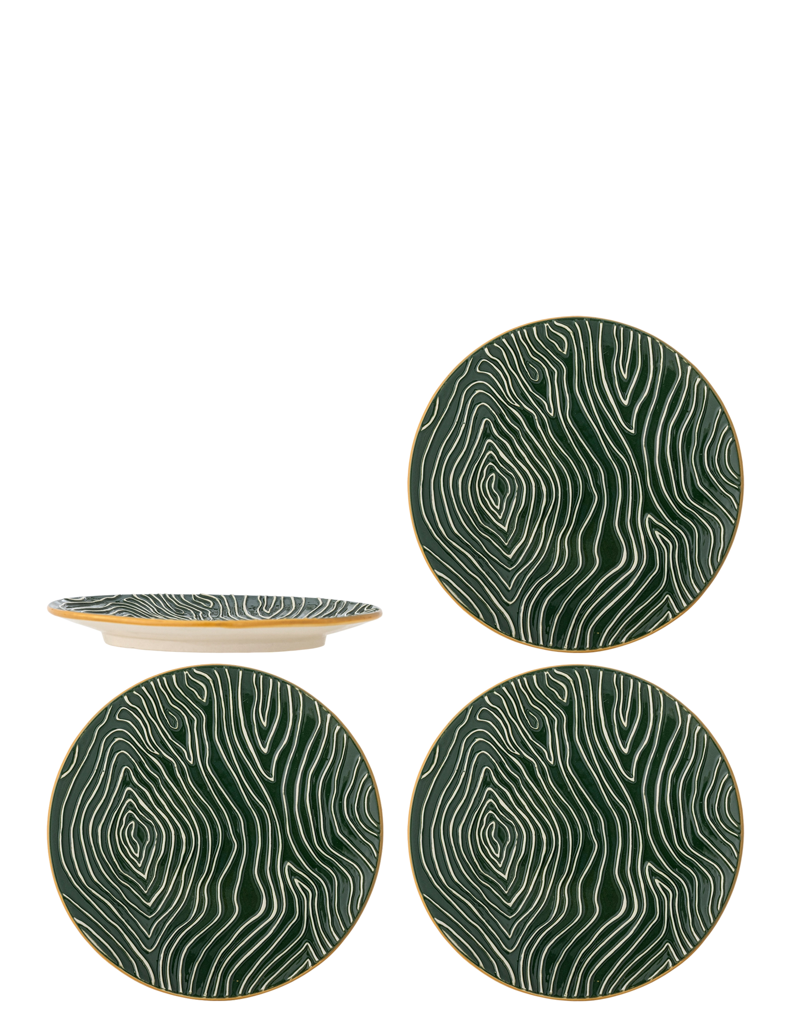Bloomingville Woodsby Plate - Geschirr - MULTI-COLOURED / green
