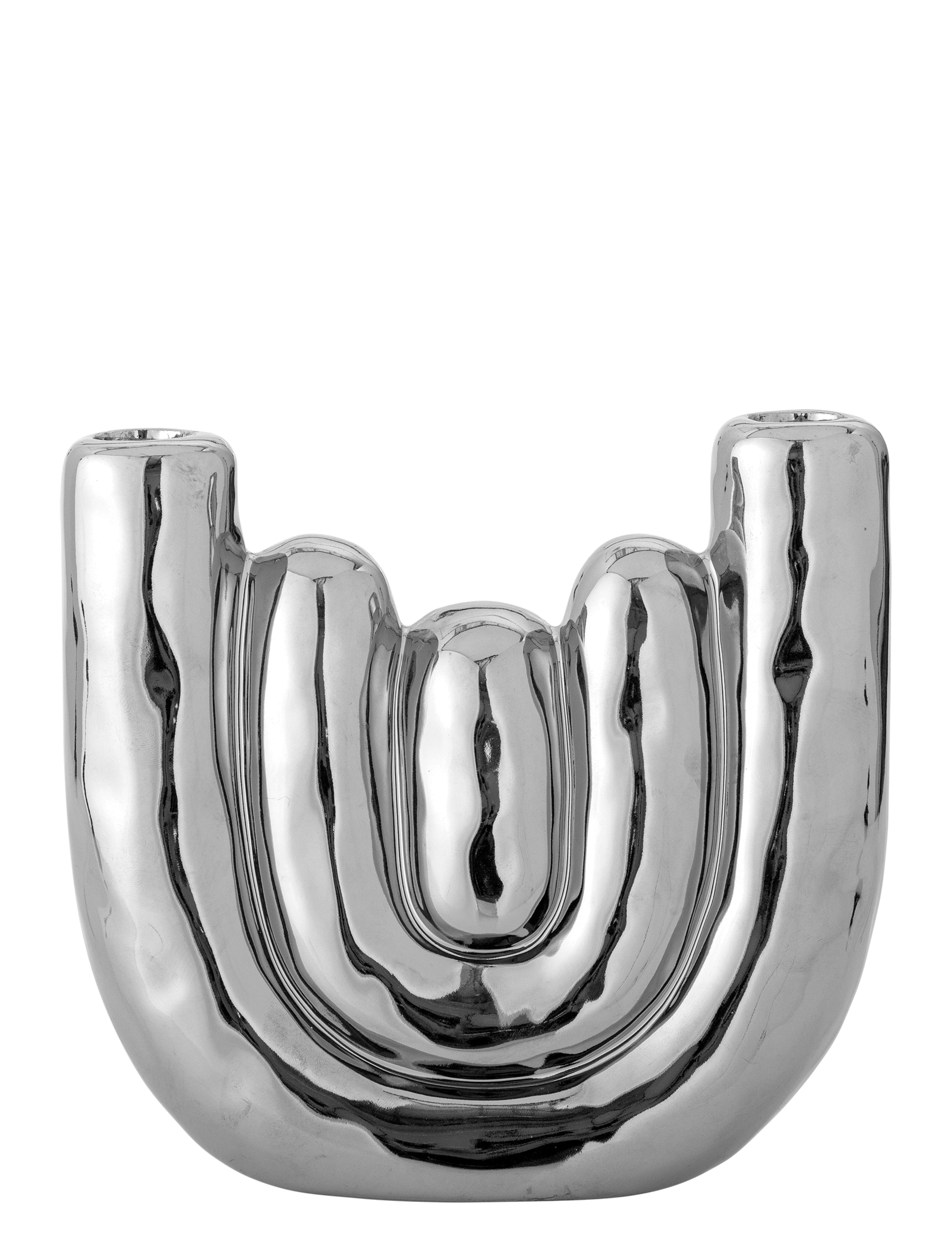 Bloomingville Shine Candle Holder - Einrichtung - SILVER / silver