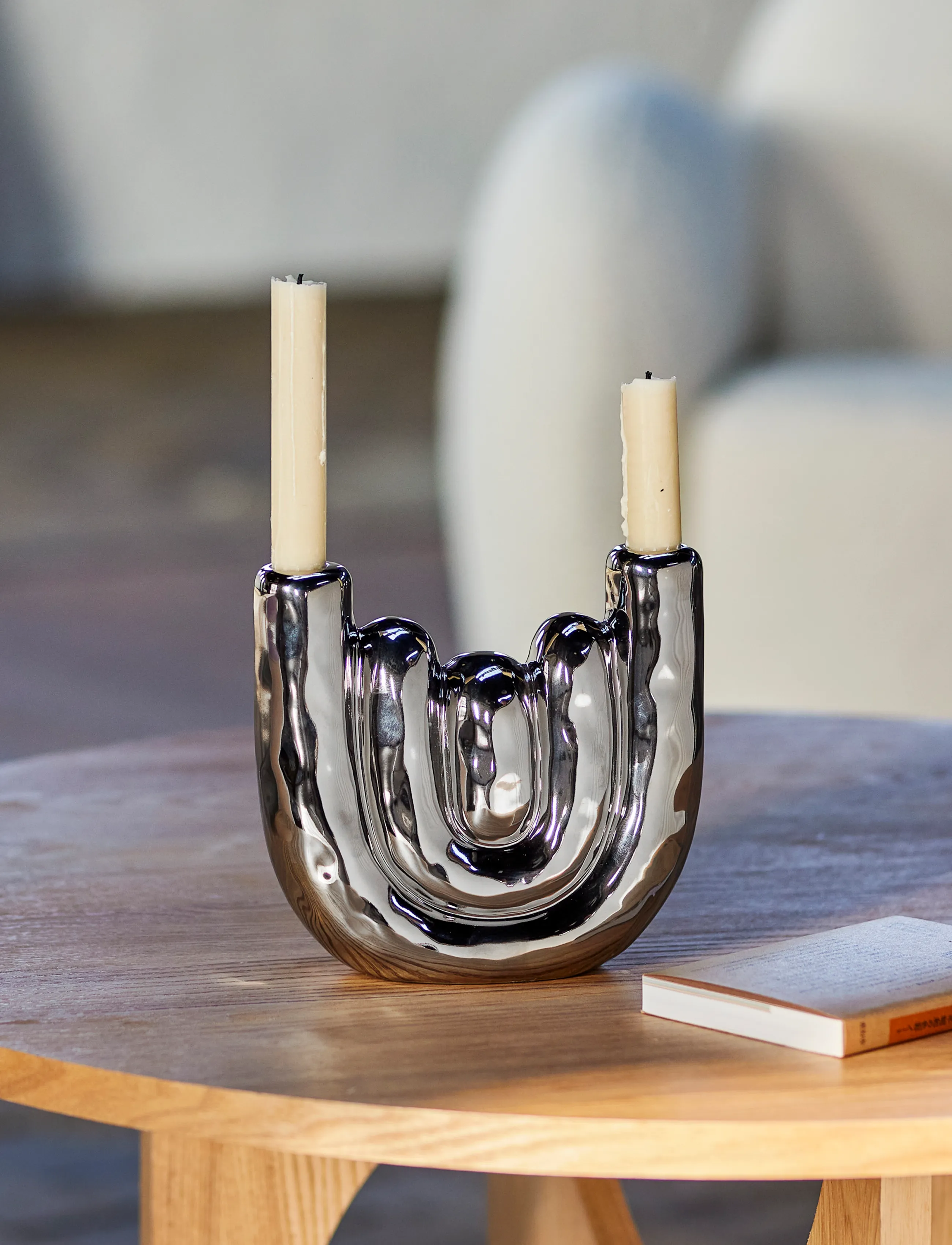 Bloomingville - Shine Candle Holder - kerzenständer - silver - 4