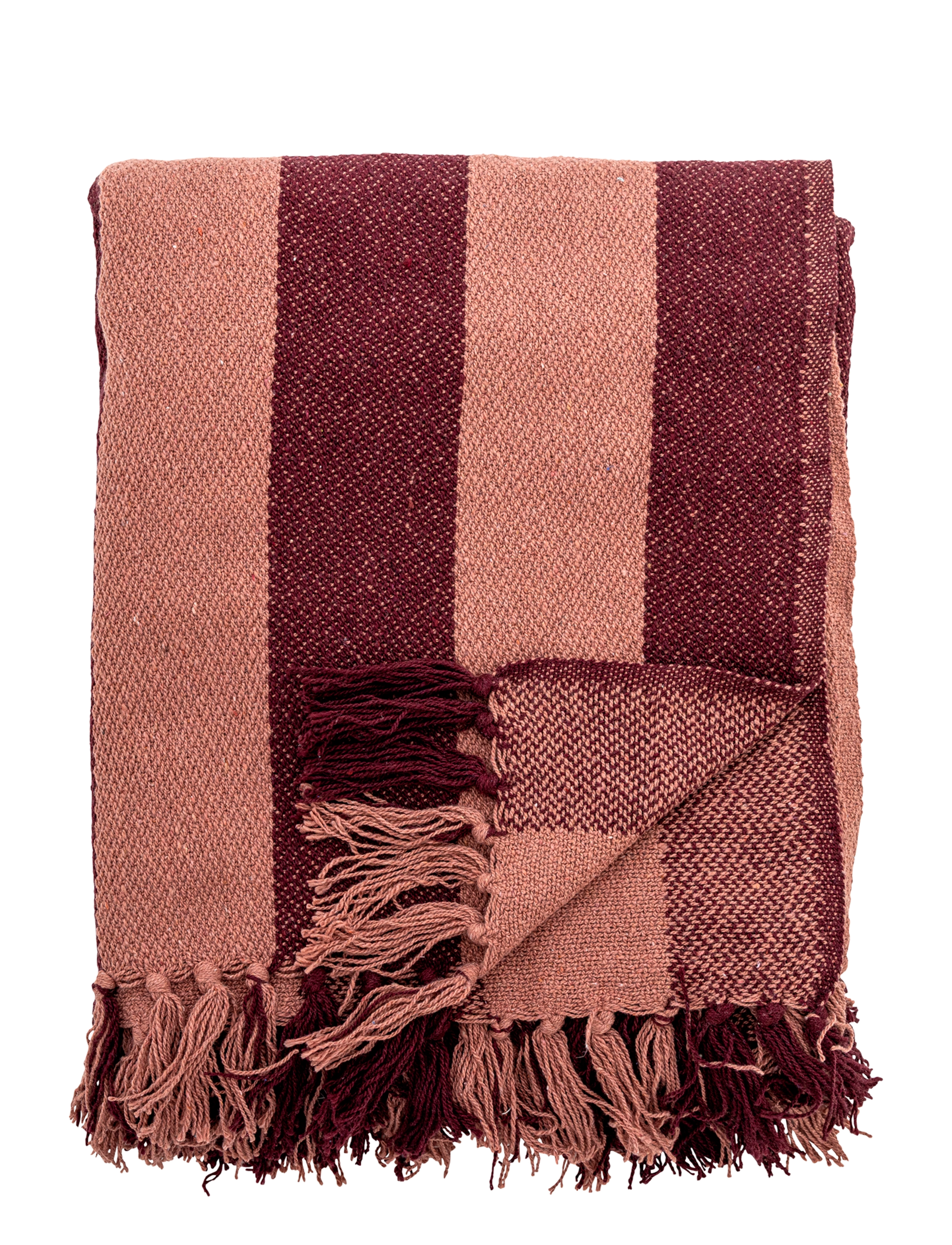 Bloomingville Frello Throw - Visa allt - RED / burgundy