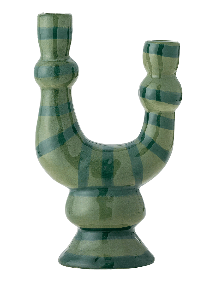 Bloomingville - Salandy Candle Holder - svečturi - green - 1