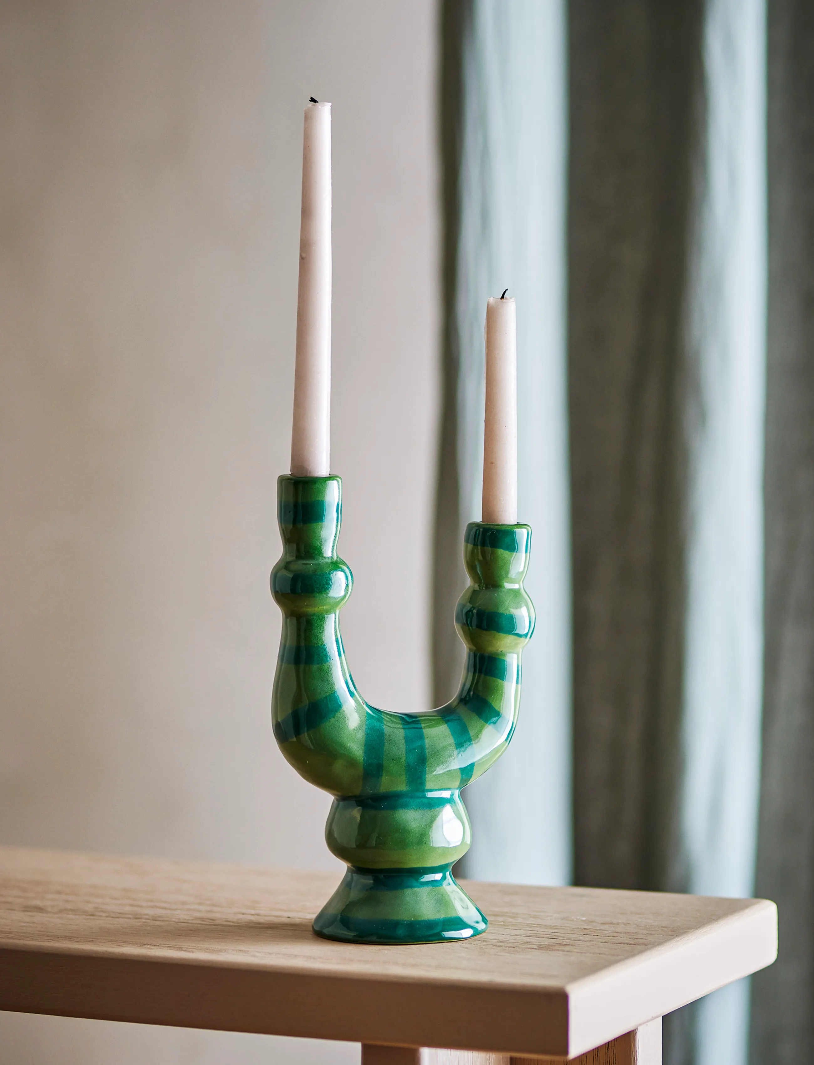 Bloomingville Salandy Candle Holder - Konfirmation - GREEN / green