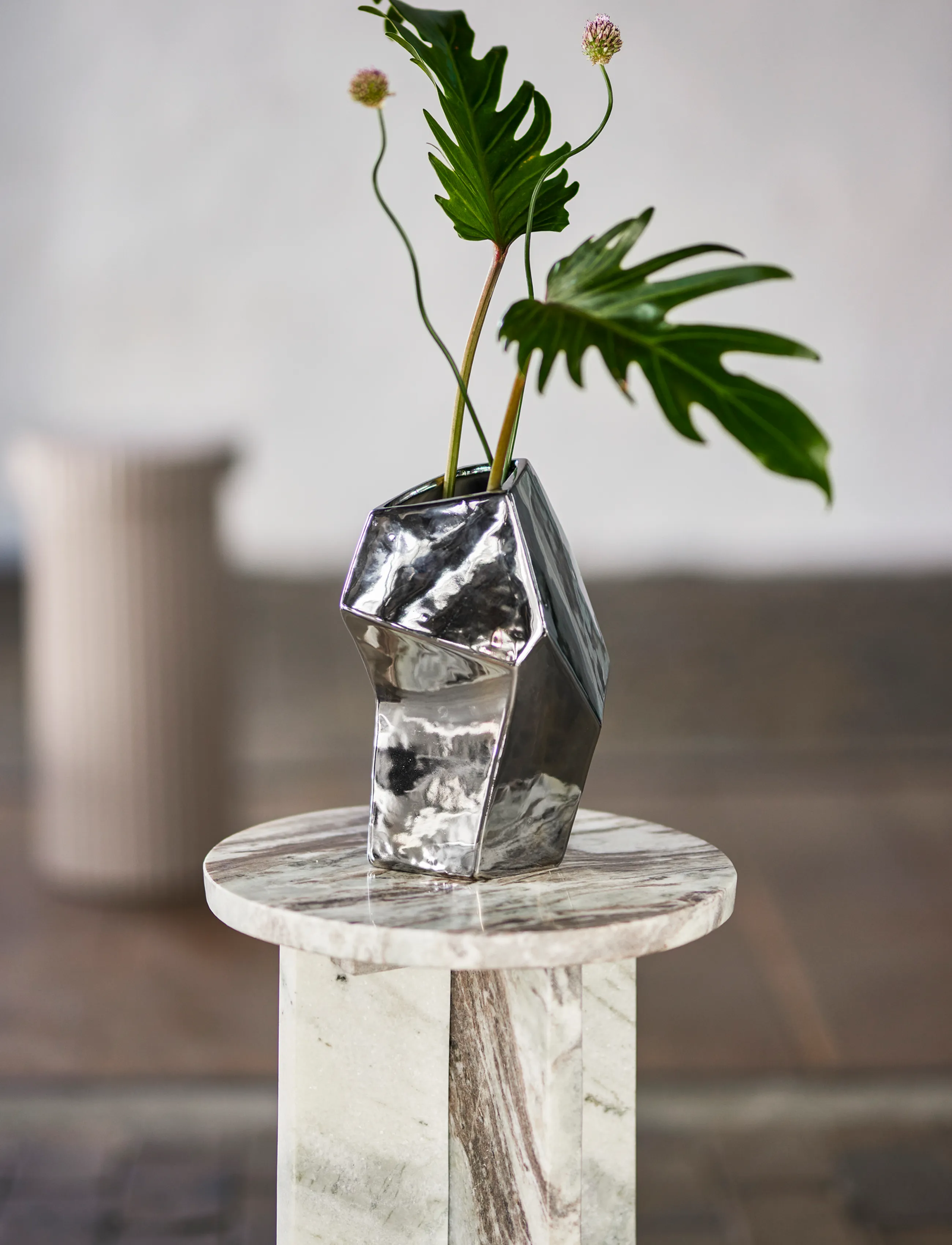 Bloomingville - Dimona Vase - silver - 3