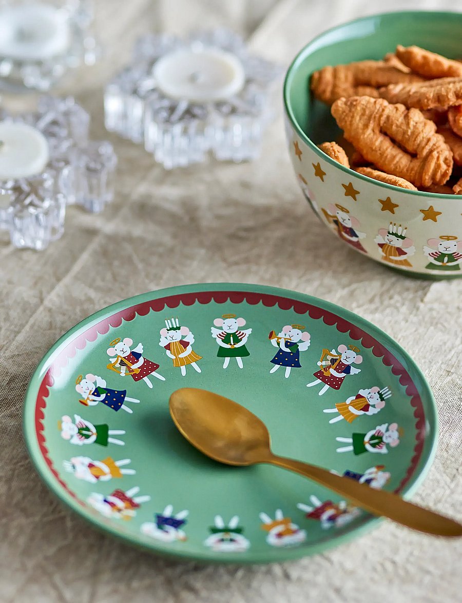 Bloomingville - Peo Plate - weihnachtsdekoration - green - 4