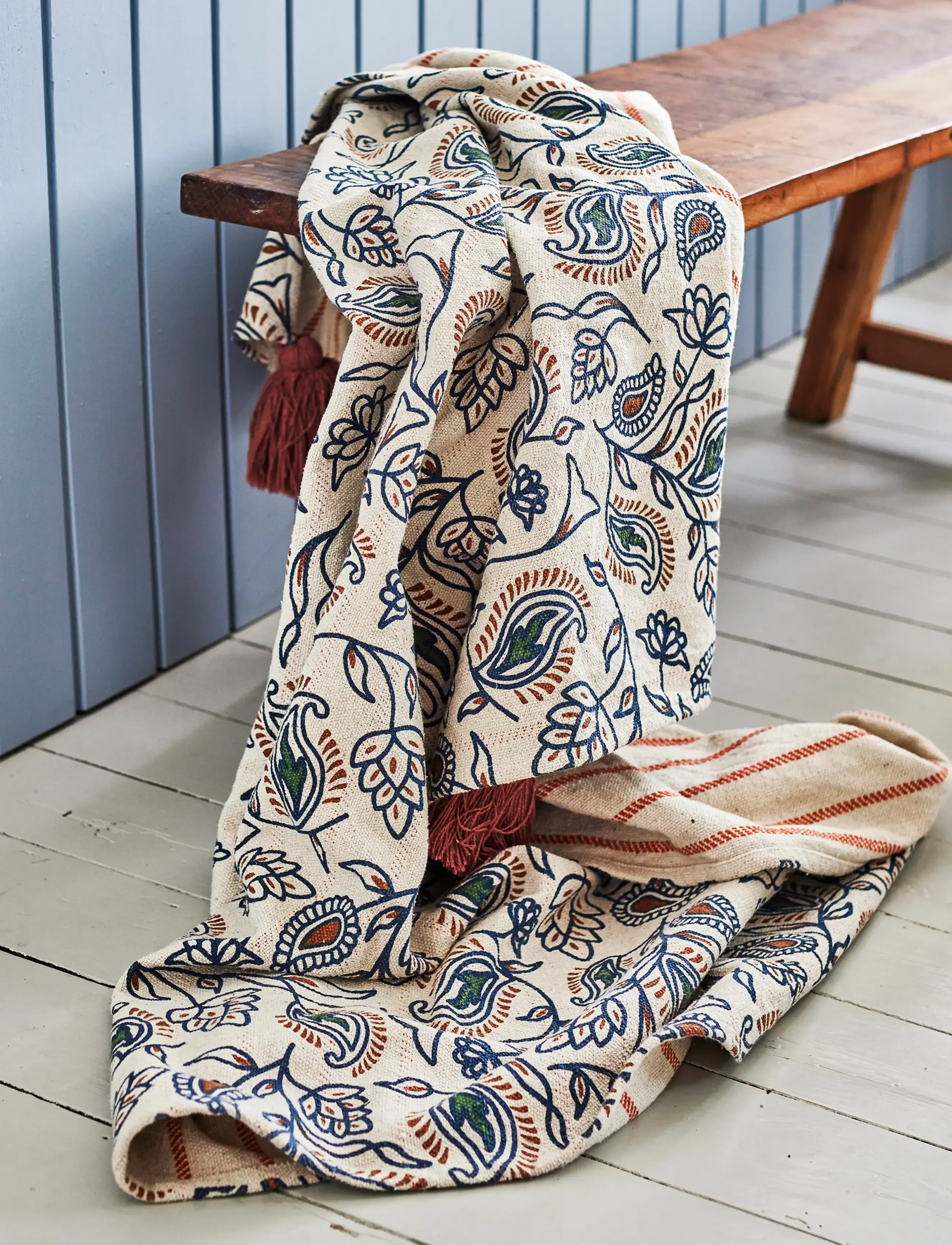 Bloomingville - Paisley Throw - blankets & throws - multi-coloured - 0