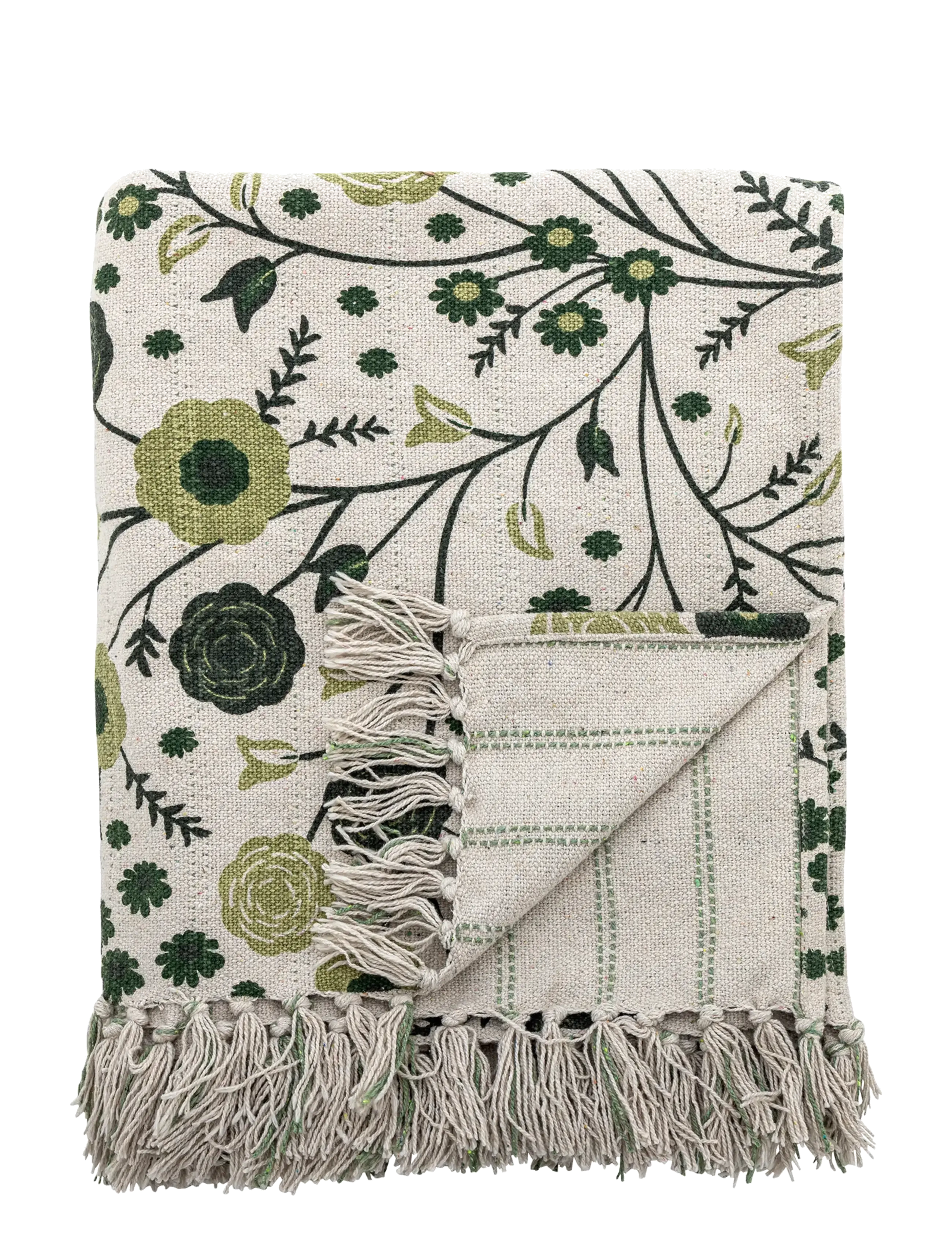 Bloomingville Eydis Throw - Textiles - MULTI-COLOURED / green