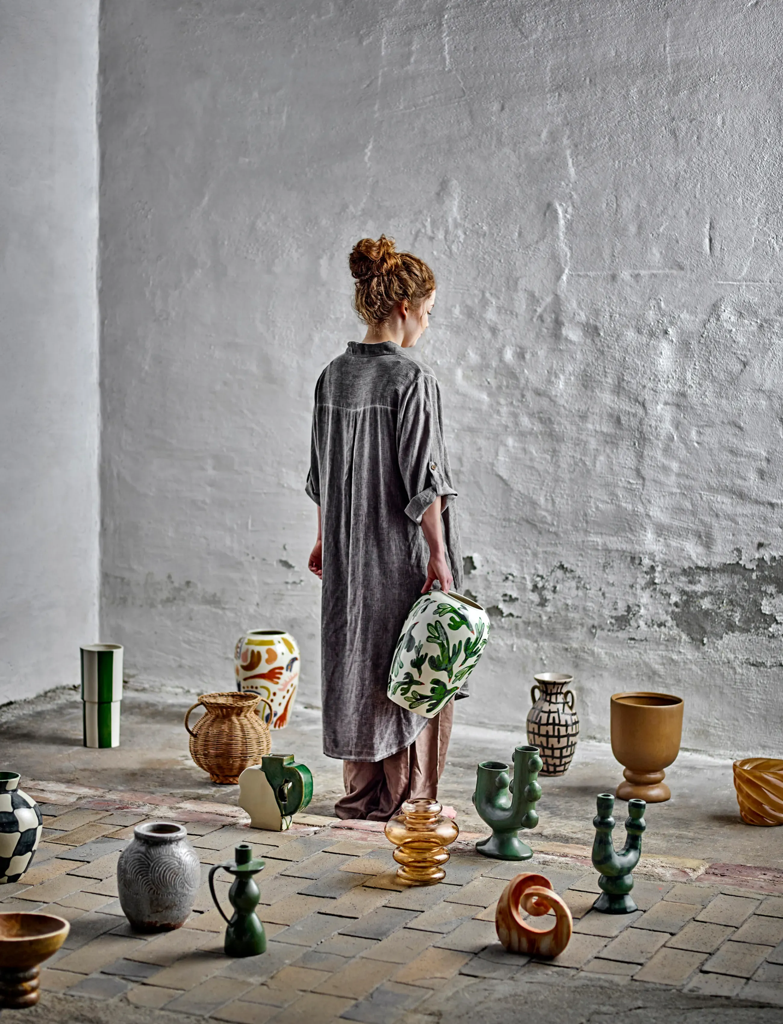 Bloomingville - Floki Vase - green - 2