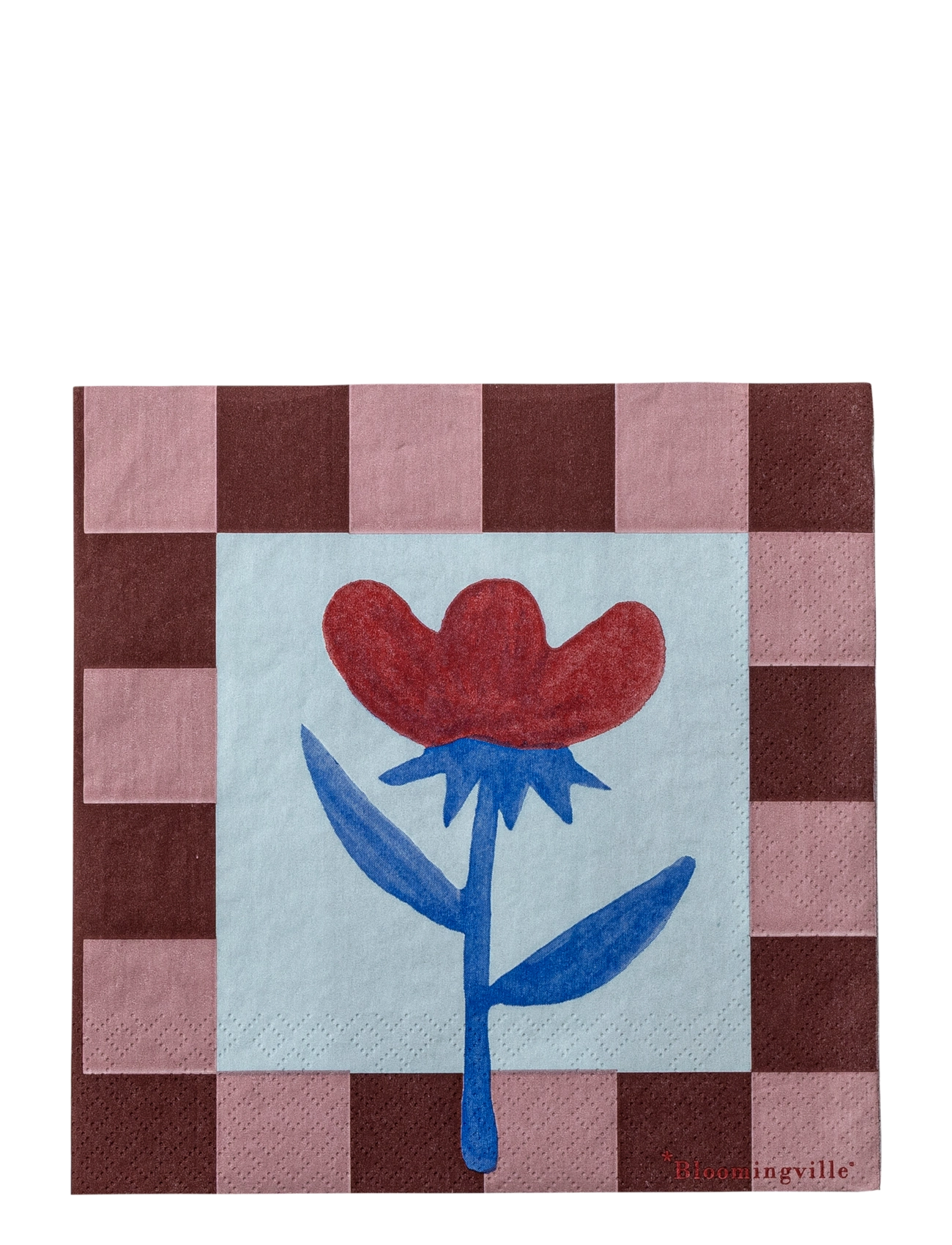 Bloomingville Vinia Napkin - Geschirr - MULTI-COLOURED / burgundy