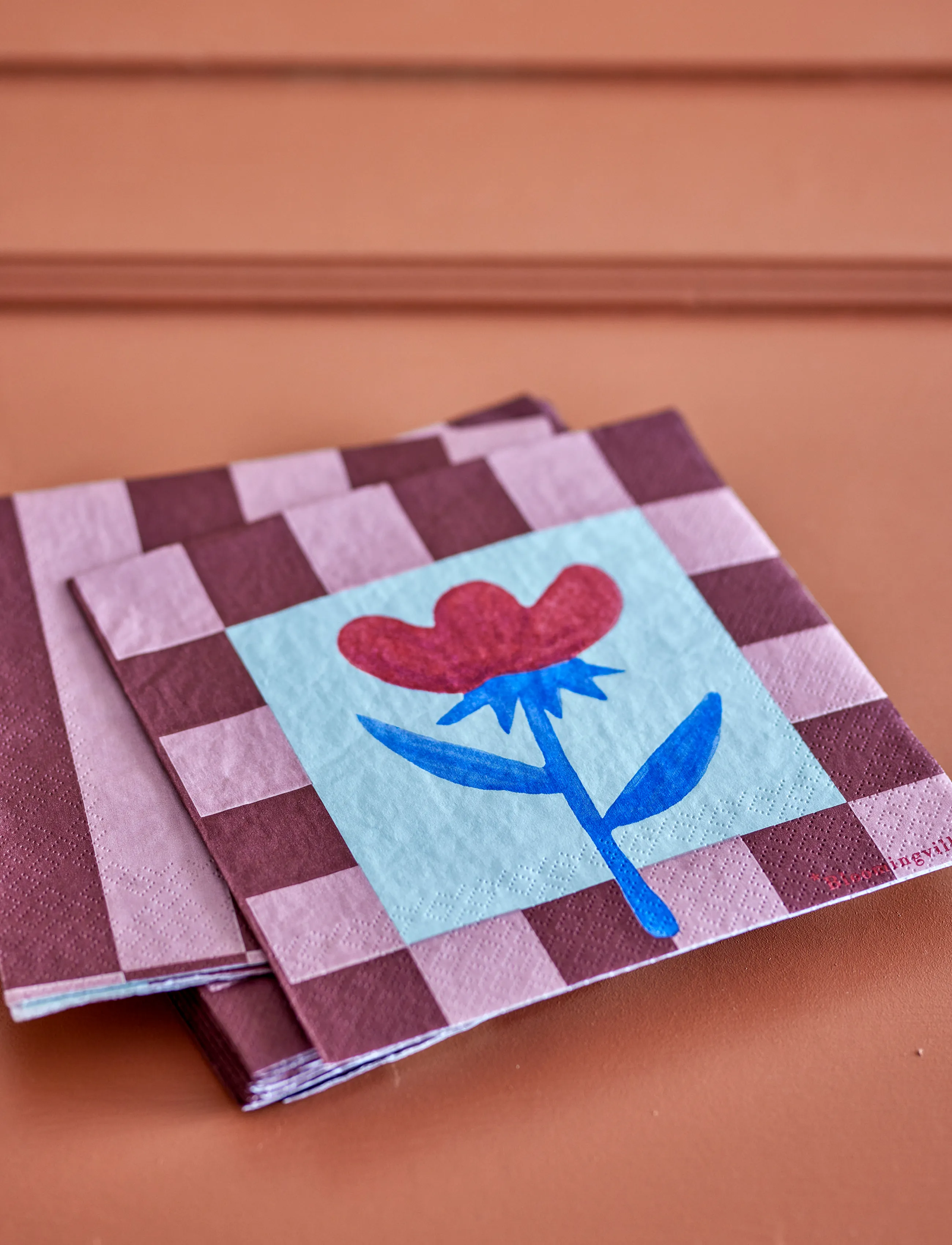 Bloomingville Vinia Napkin,,,Burgunderrot Gr.33X33CM