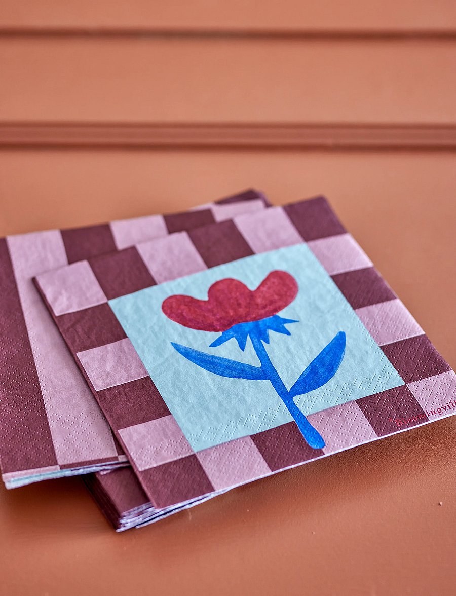 Bloomingville - Vinia Napkin - papīra salvetes - multi-coloured - 0