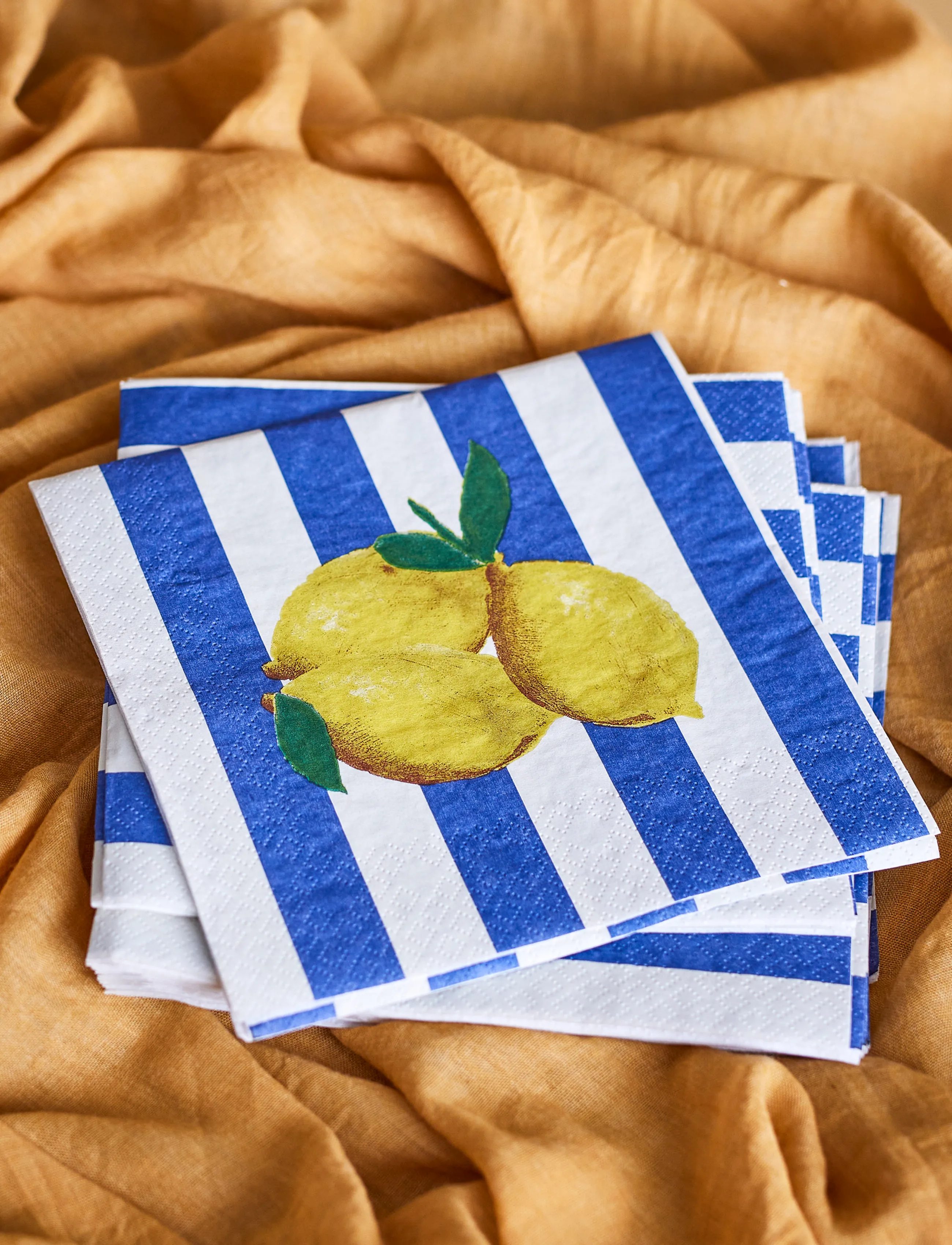Bloomingville Limone Napkin,,,Blau Gr.33X33CM