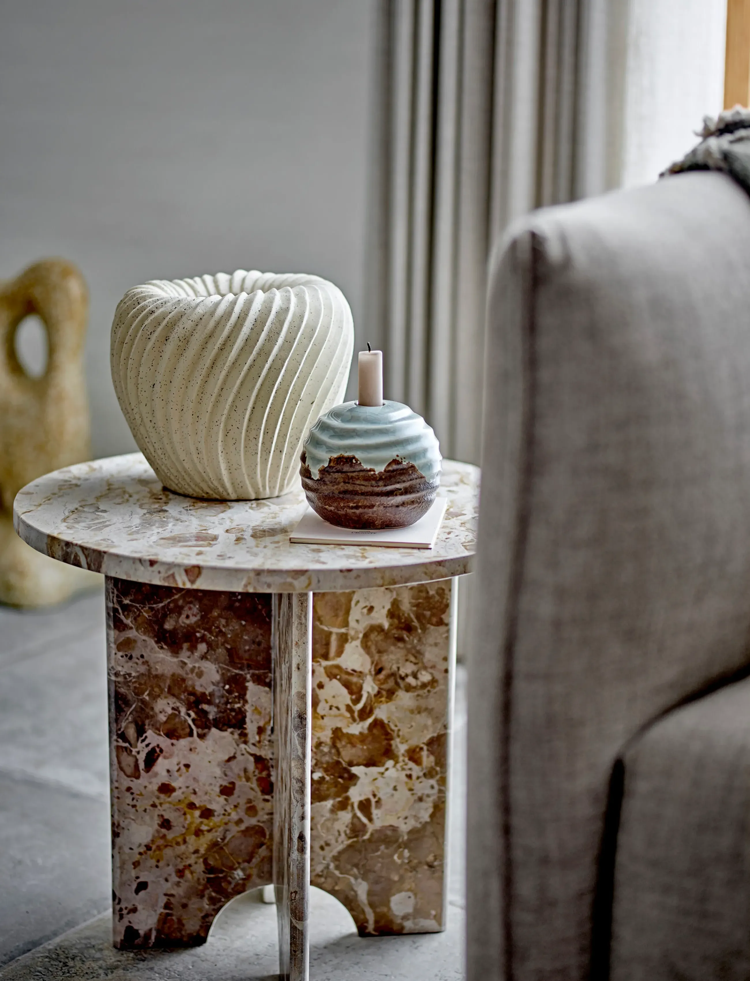 Bloomingville - Jasmia Sidebord, Brun, Marmor - køb efter pris - brown - 5