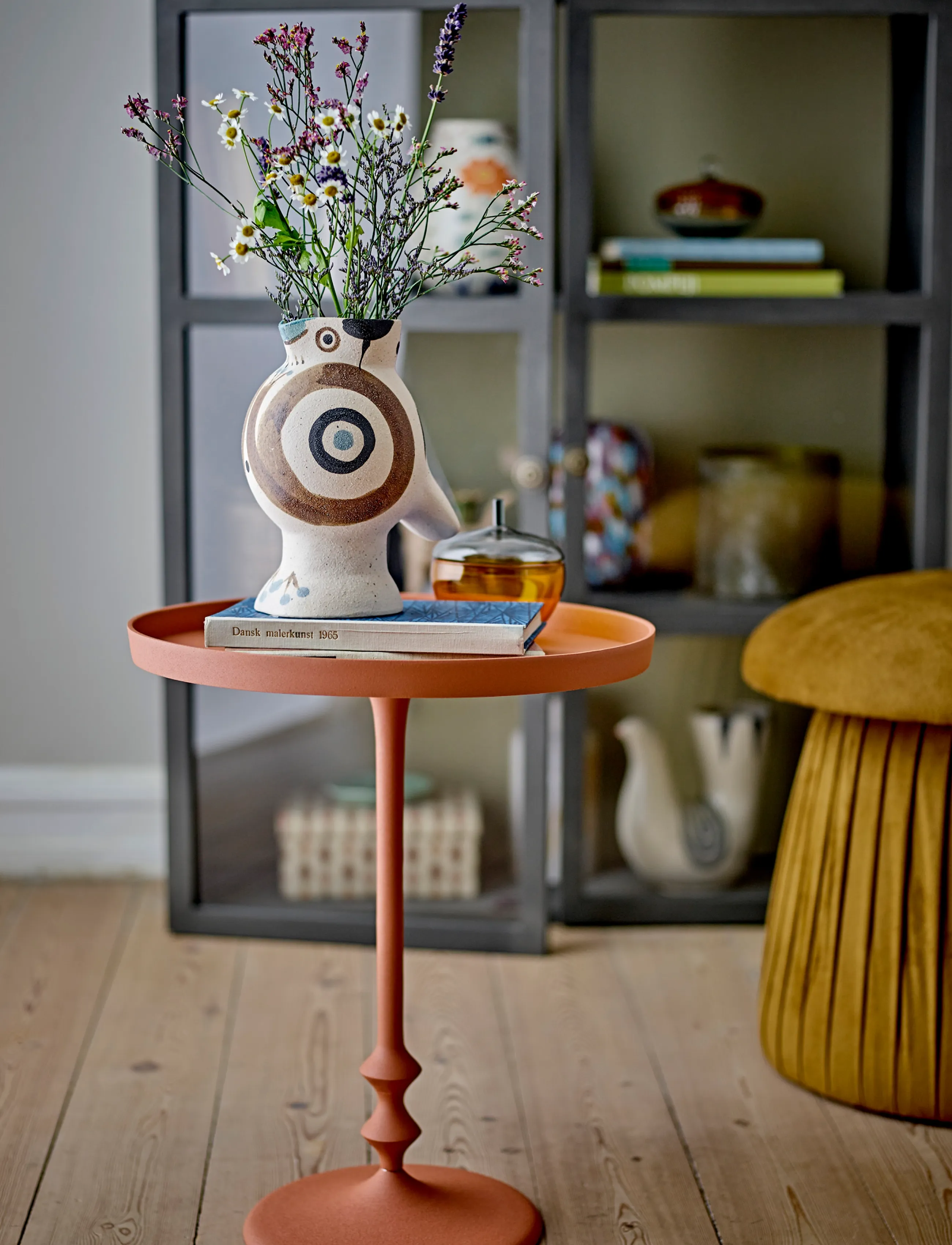 Bloomingville Anjou Side Table, Ø 37 cm, Tables, Orange - Tables & Small Homeware
