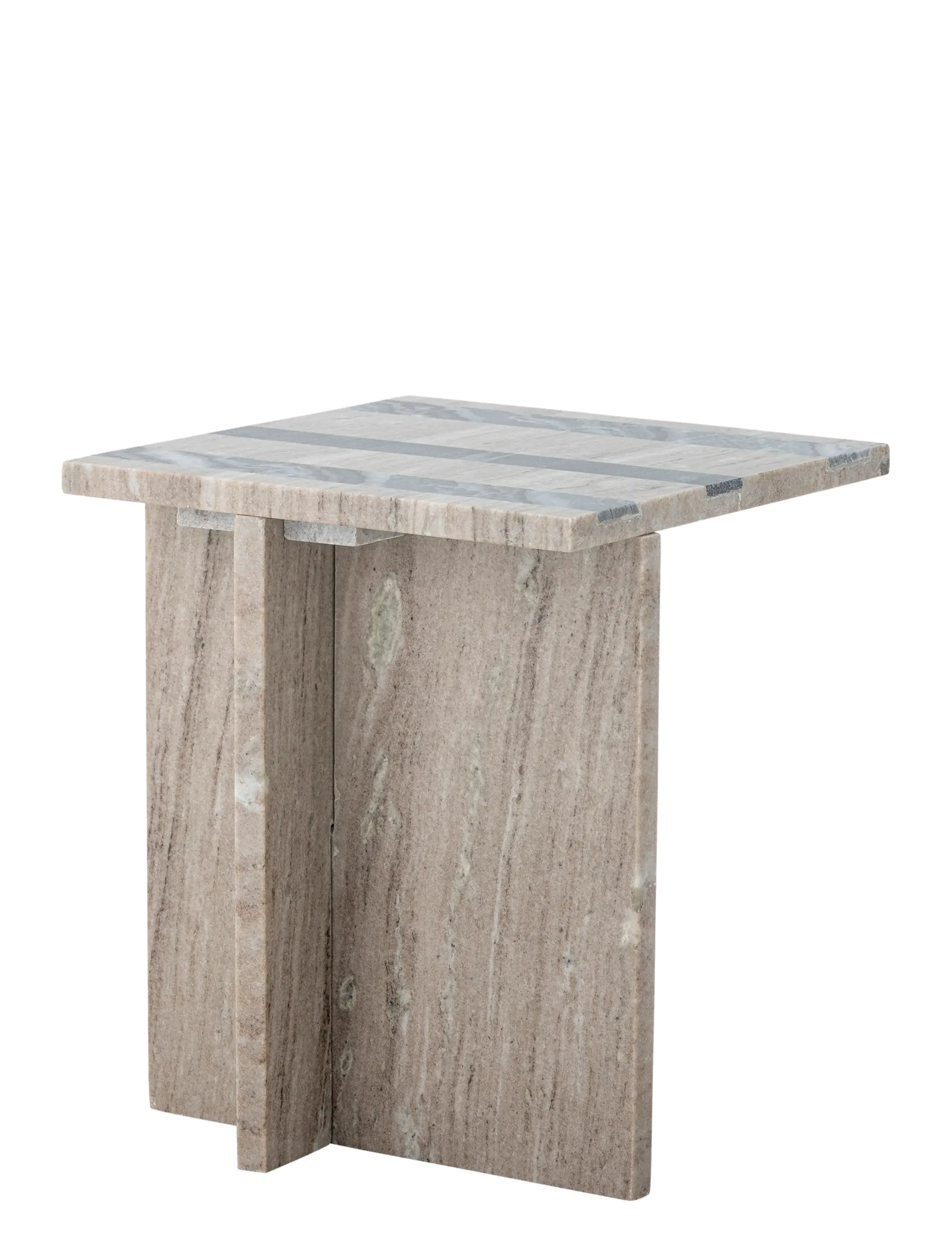 Bloomingville - Clea Side Table, Brown, Marble - sidobord & småbord - brown - 4