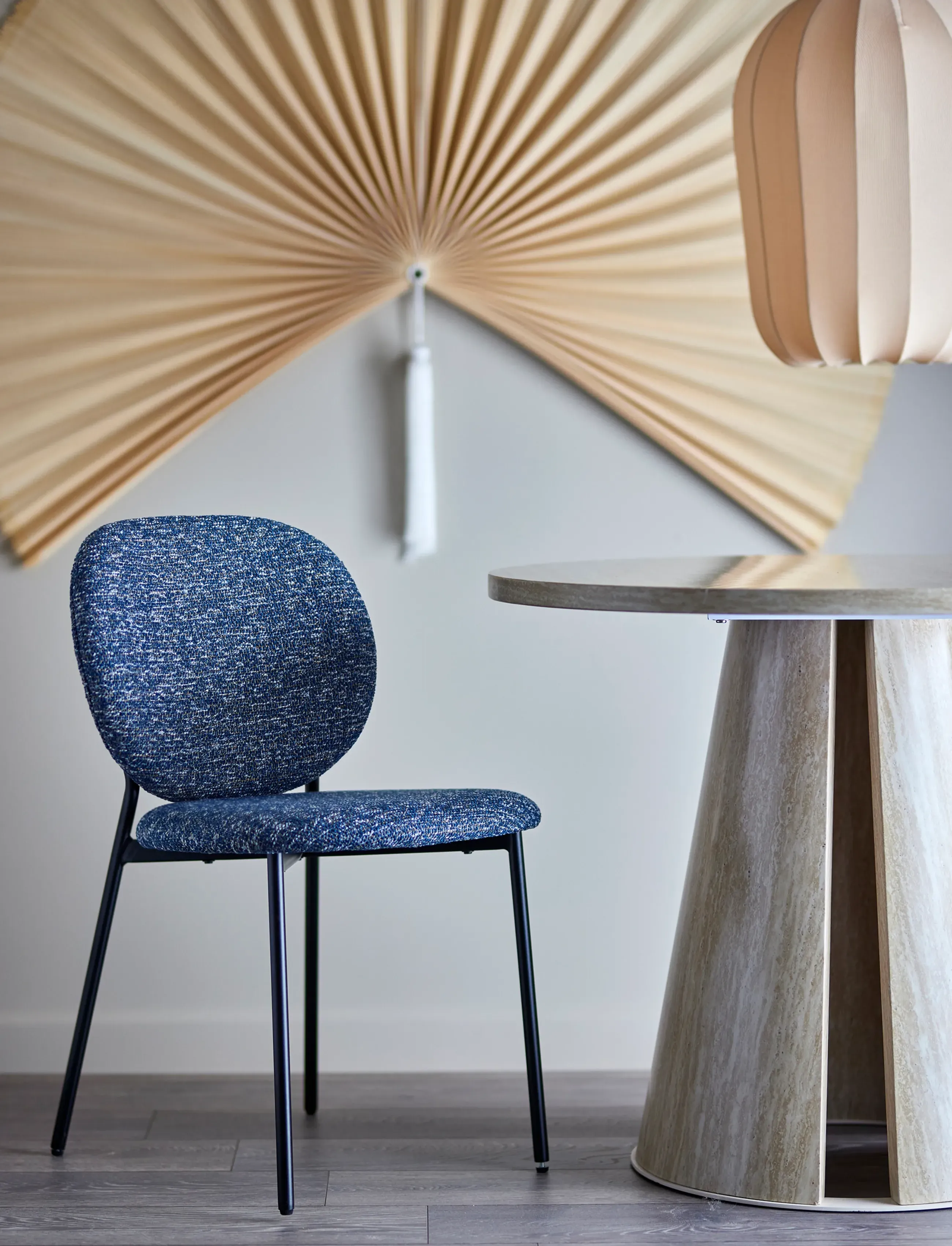 Bloomingville Percey Dining Chair, 56X82X47 cm, Chairs & Stools, Marineblau - Chairs, Homeware