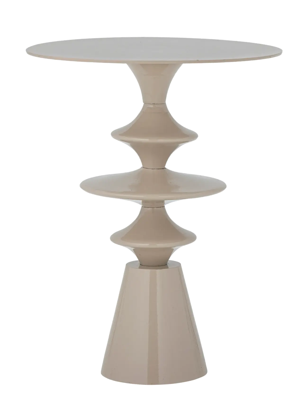 Bloomingville Samio Side Table, Sidebord og lille bord, Beige, Str: Ø 35.5 CM