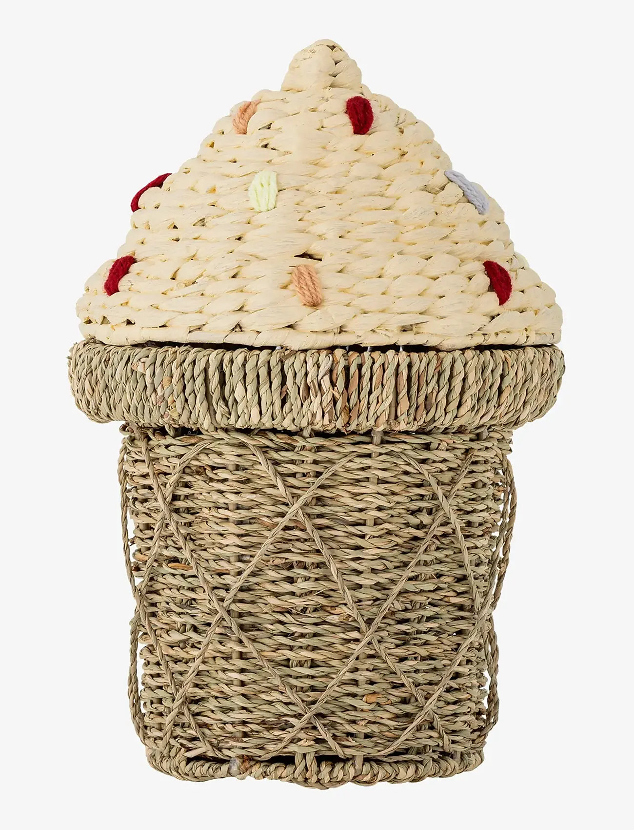 Bloomingville - Cillie Basket w/Lid - aufbewahrungskörbe - nature - 1