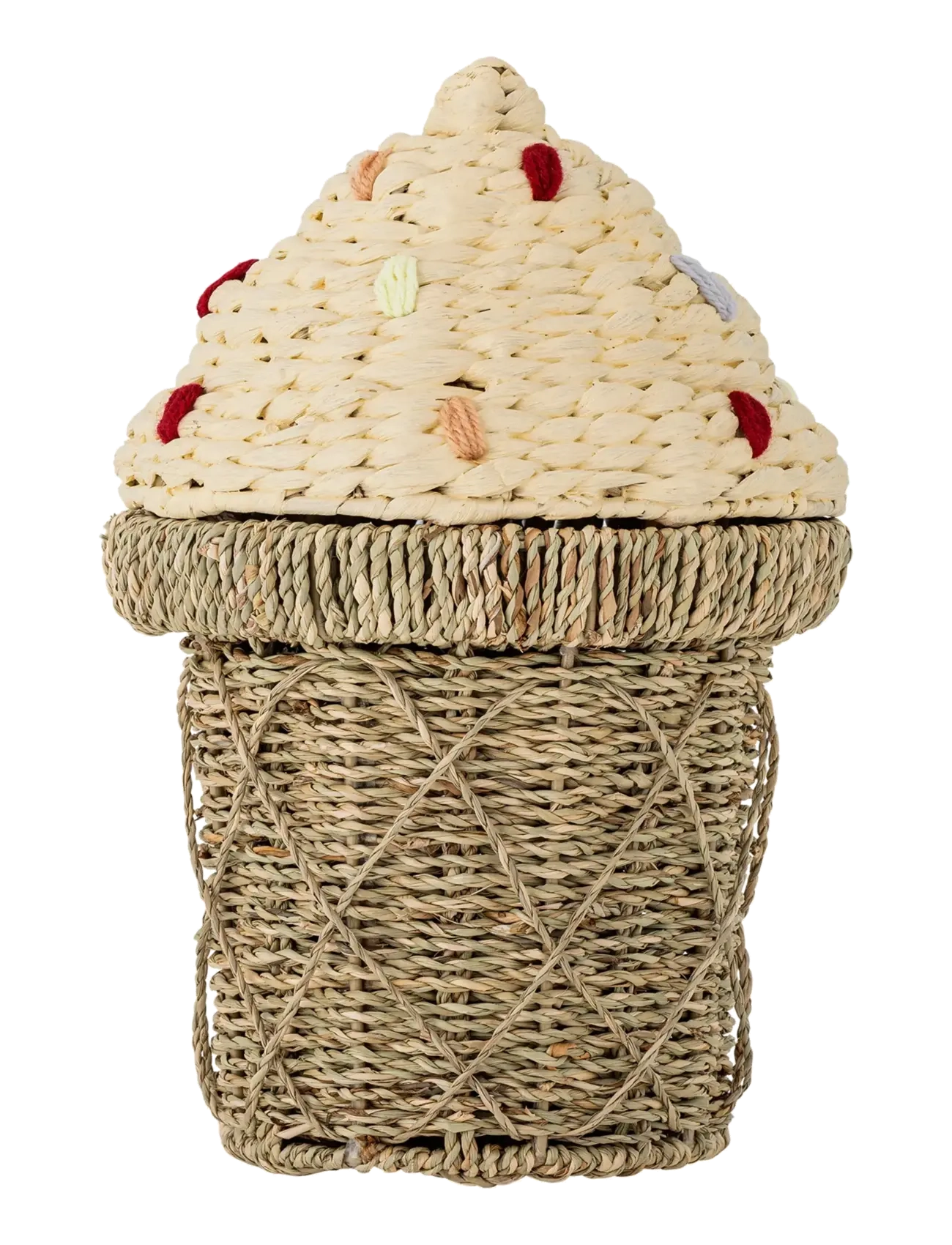 Bloomingville Cillie Basket w/Lid - Lastetuba - NATURE / beige