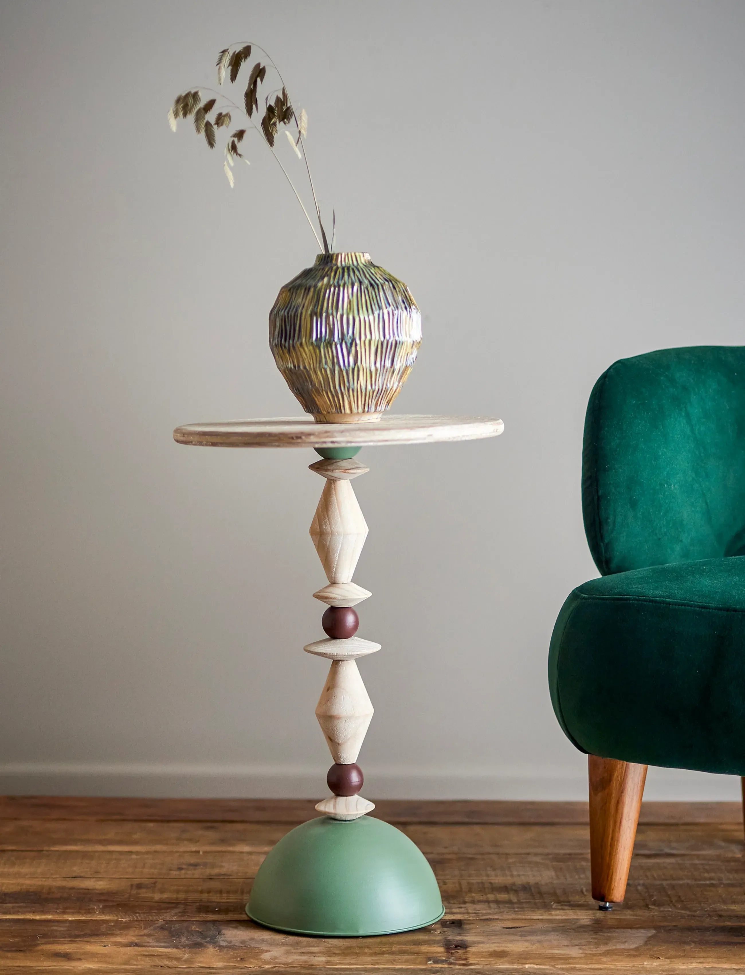 Bloomingville Mannelli Side Table, Ø 40 cm, Tables, Grün - Tables & Small Homeware