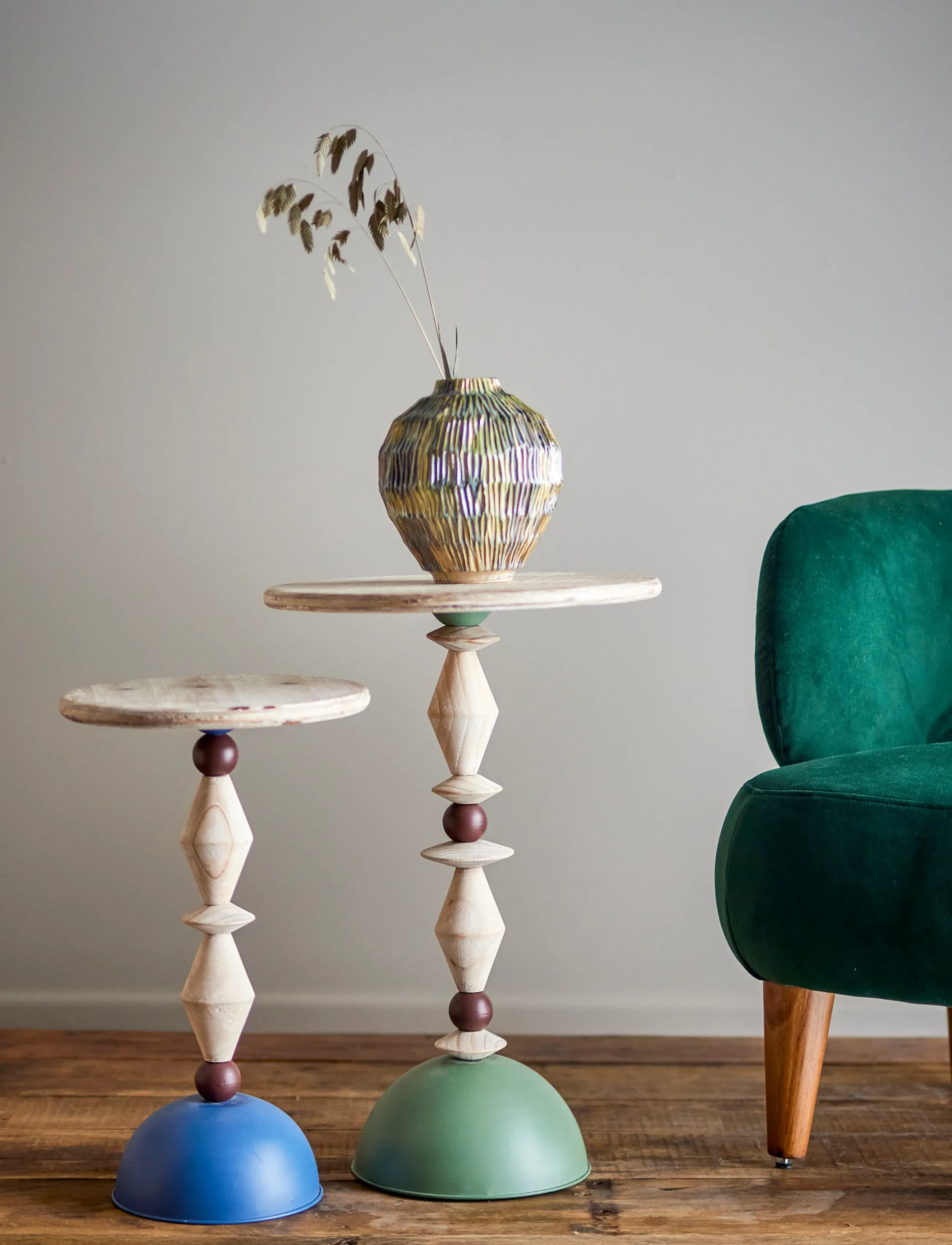 Bloomingville - Mannelli Side Table - sideborde og små borde - green - 2