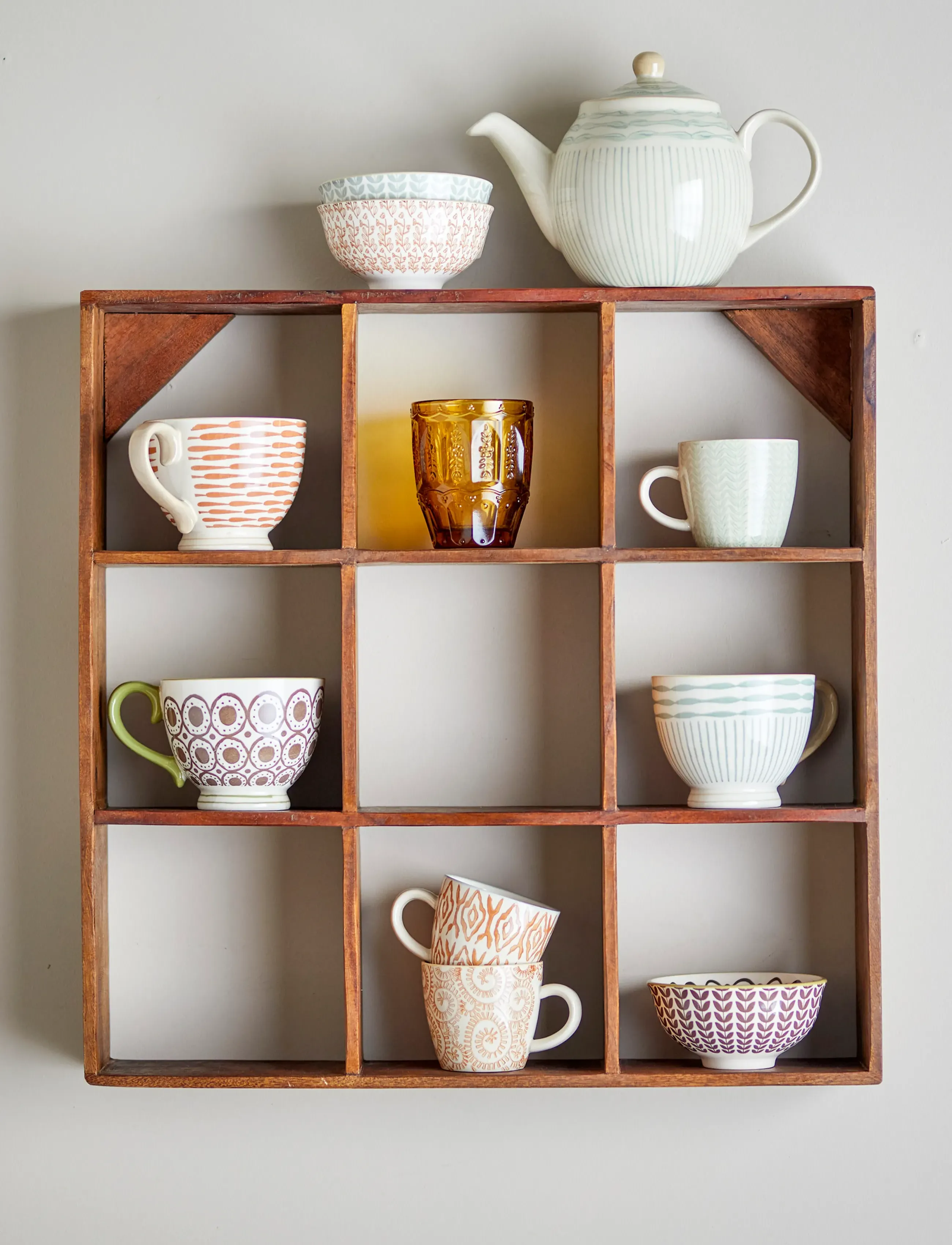 Bloomingville Tilo Shelf, 53X53X10 cm, Furniture, Braun - Shelves, Homeware