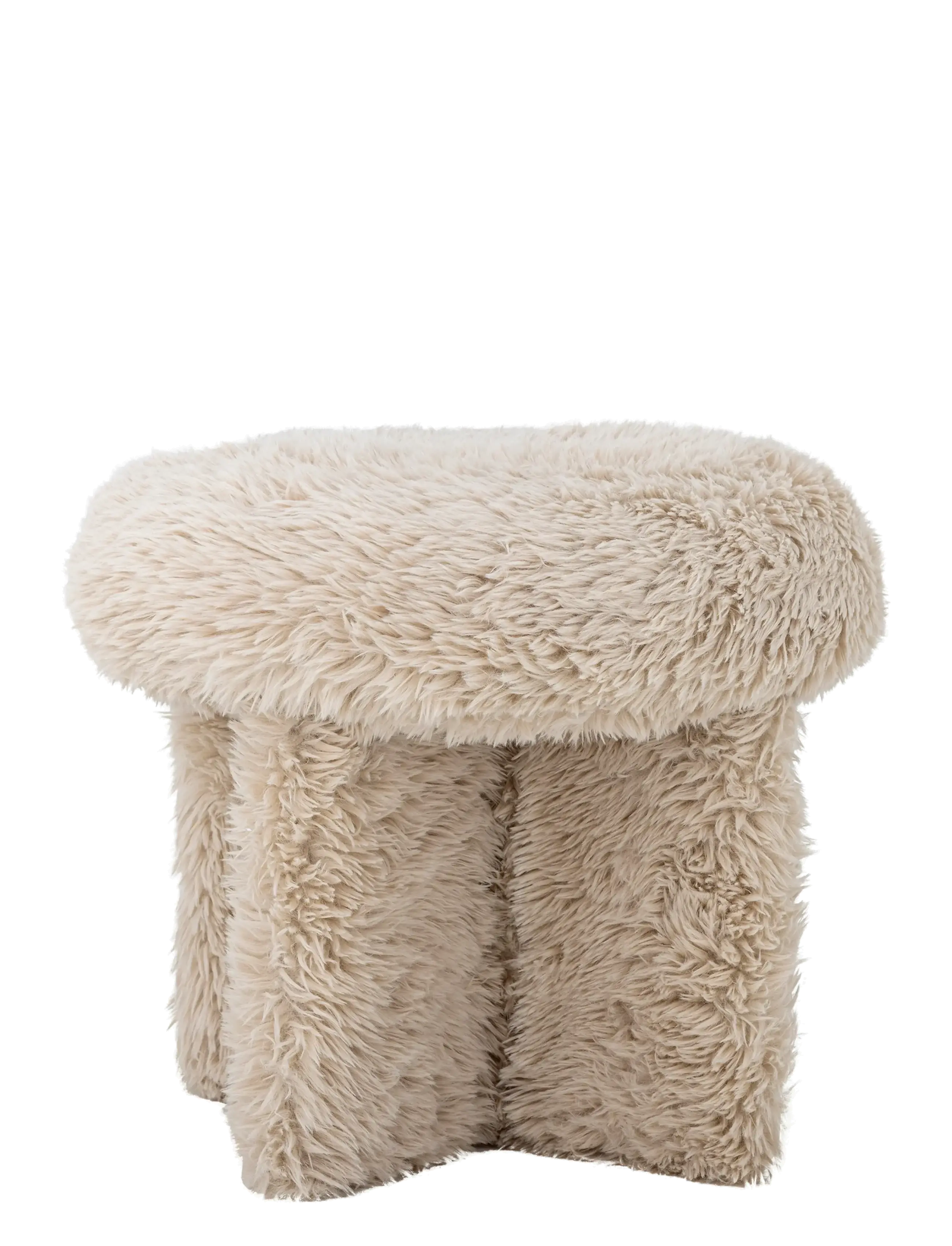 BLOOMINGVILLE Frikka Pouf Cream - Ø 43 CM - Unisex