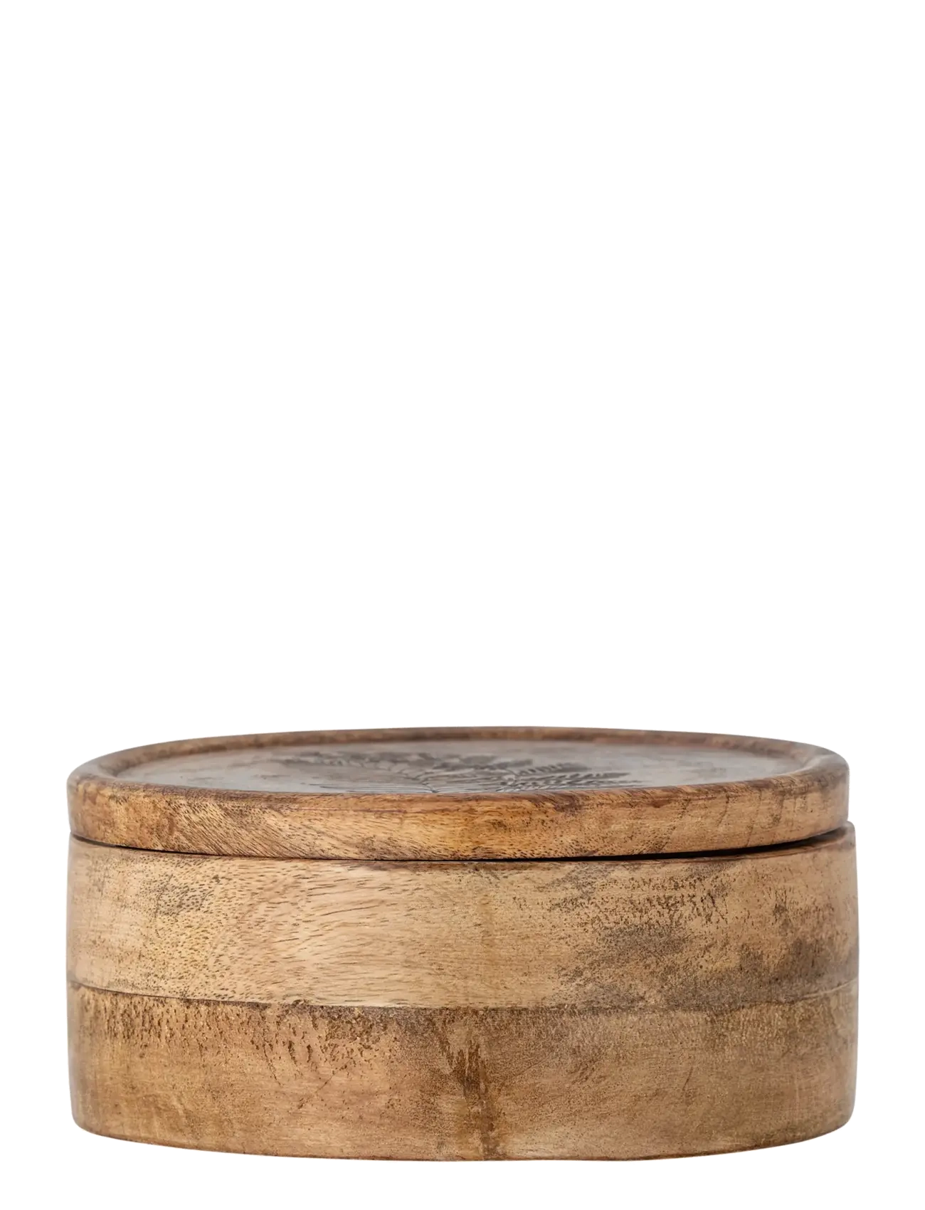 Bloomingville Moya Jar W/Lid, Wooden Boxes, Brun, Str: 1000 ML
