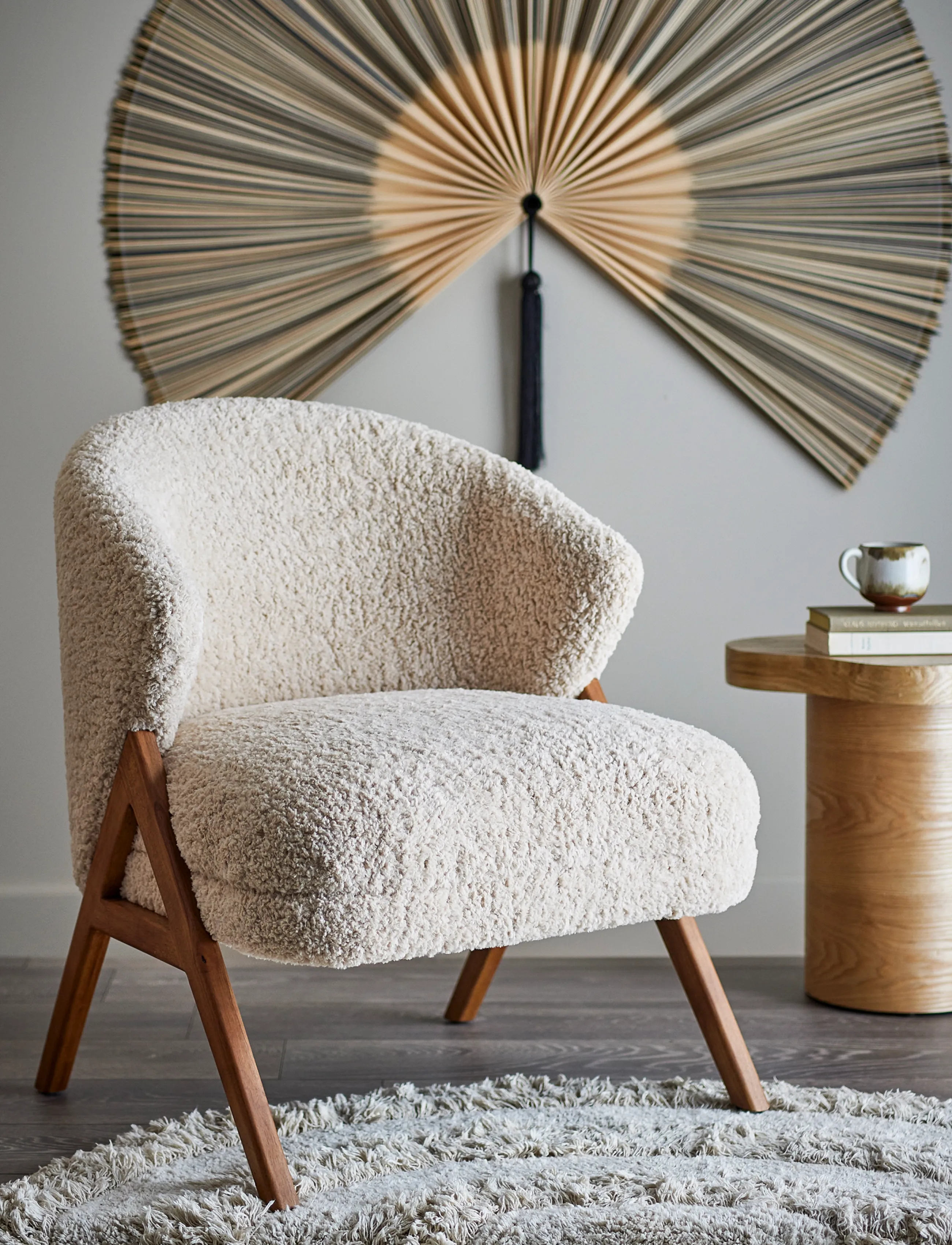 Bloomingville Camino Lounge Chair, 68X70X80 cm, Chairs & Stools, Beige - Chairs, Homeware